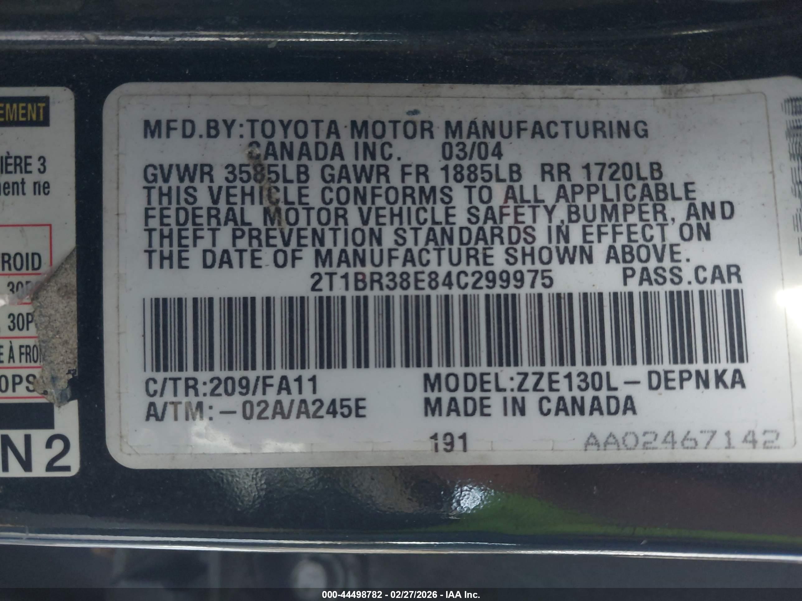 TOYOTA COROLLA image 9