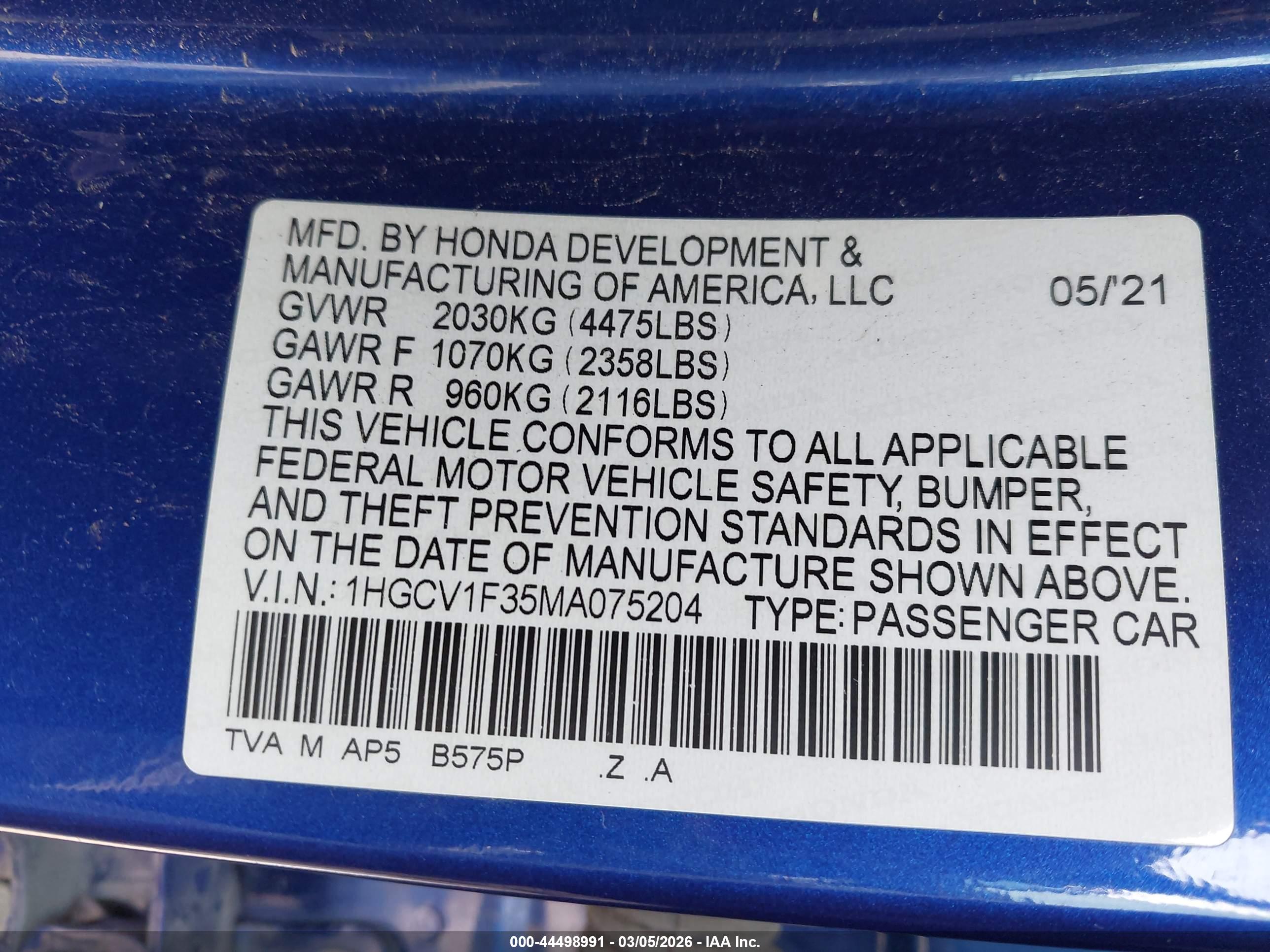 HONDA ACCORD image 9