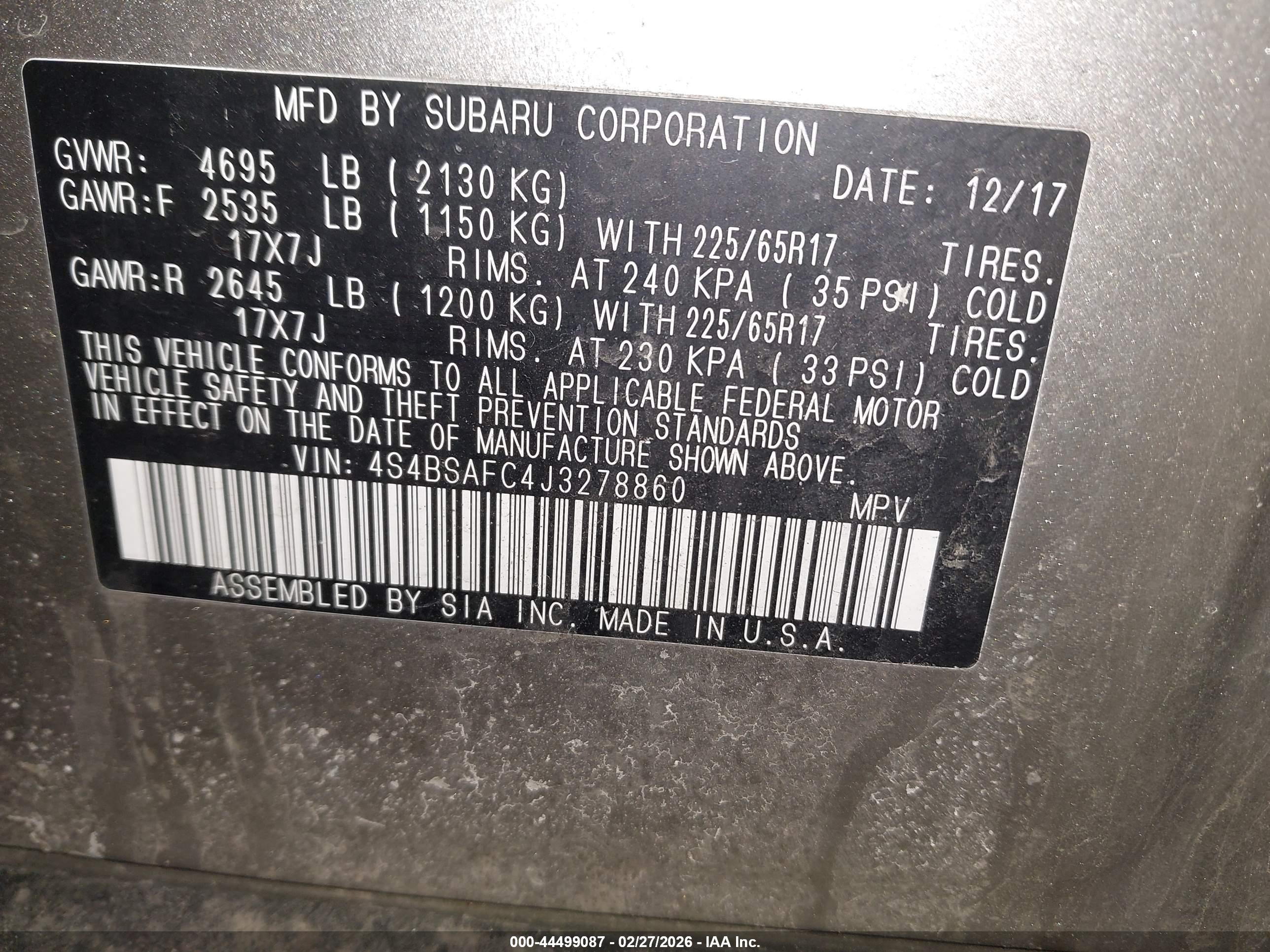 SUBARU OUTBACK image 9