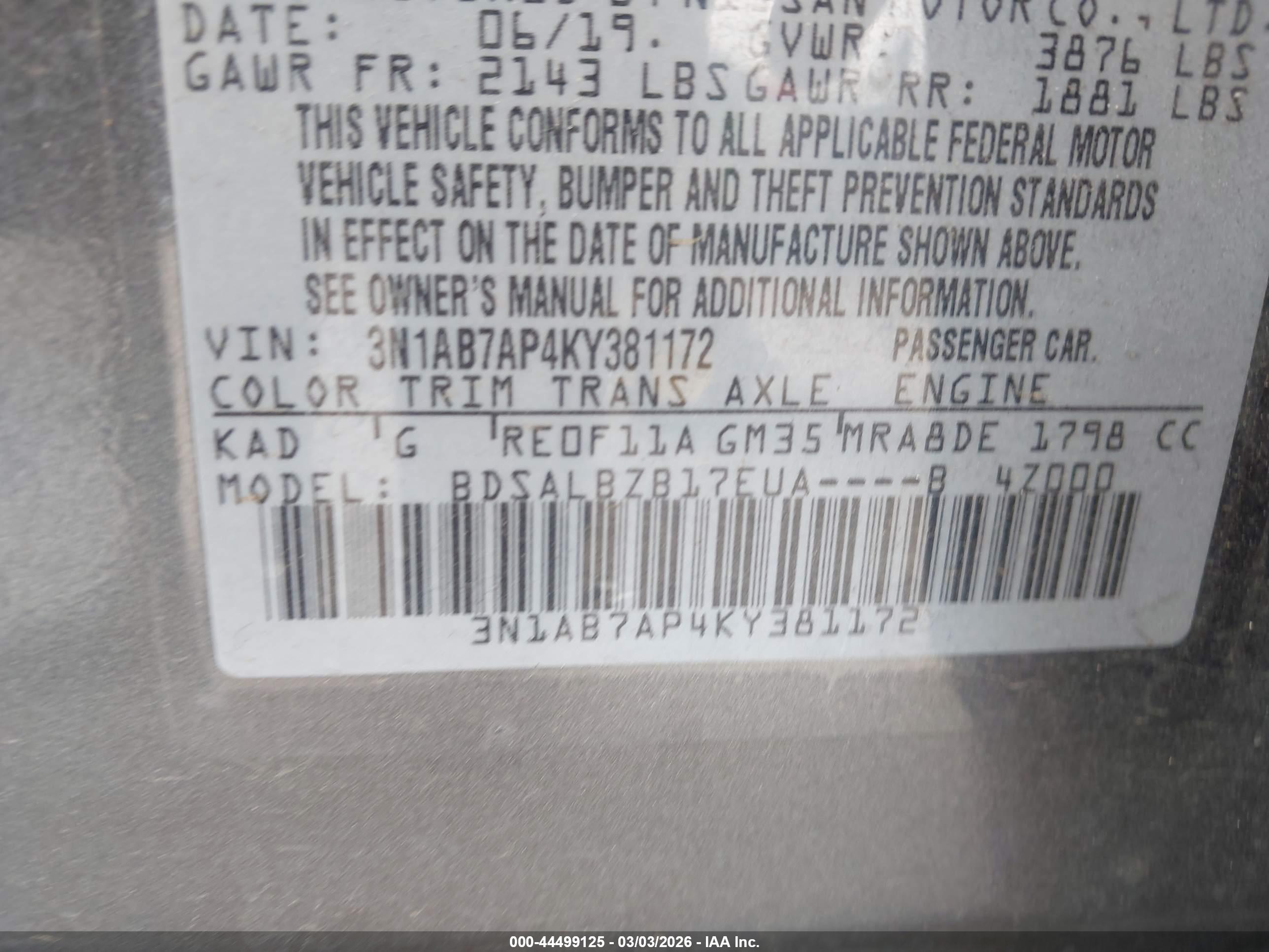 NISSAN SENTRA image 9