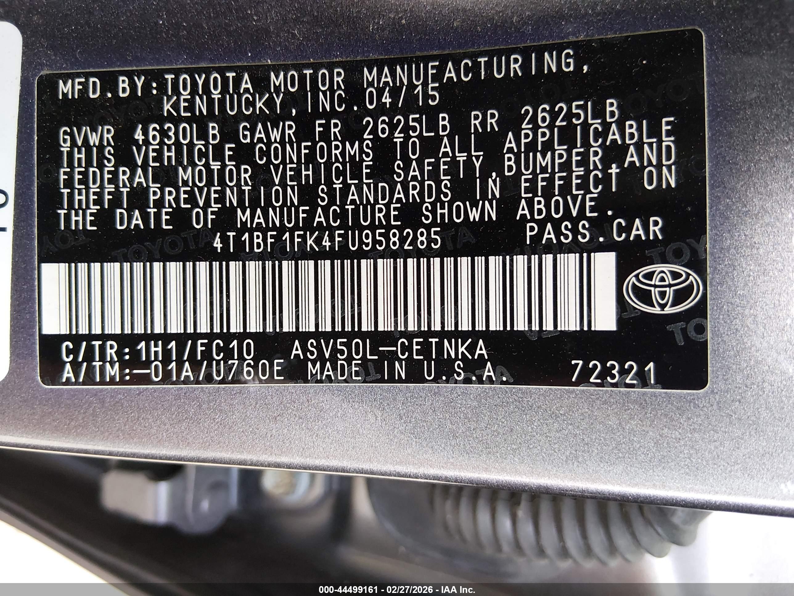 TOYOTA CAMRY image 9