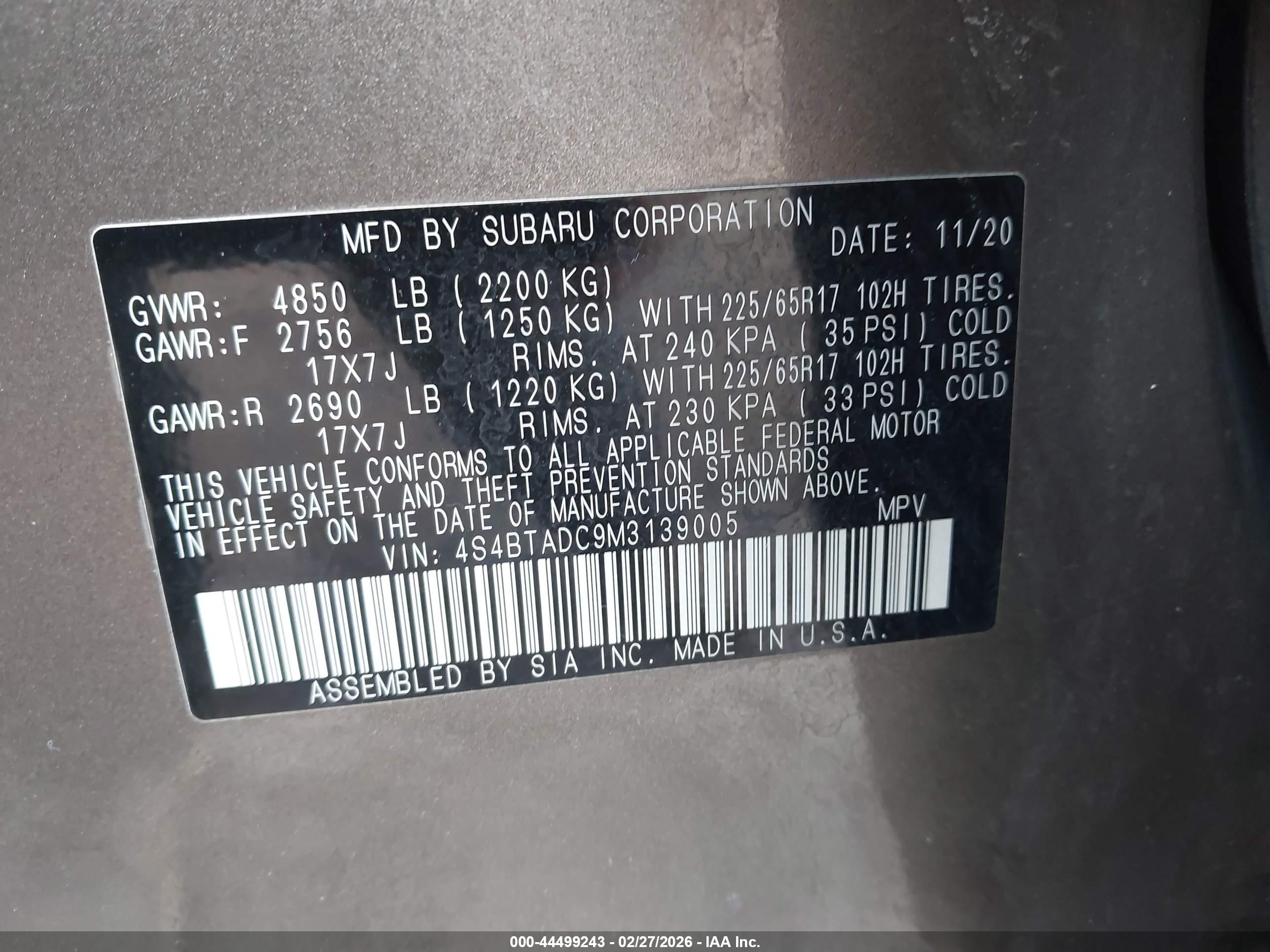 SUBARU OUTBACK image 9