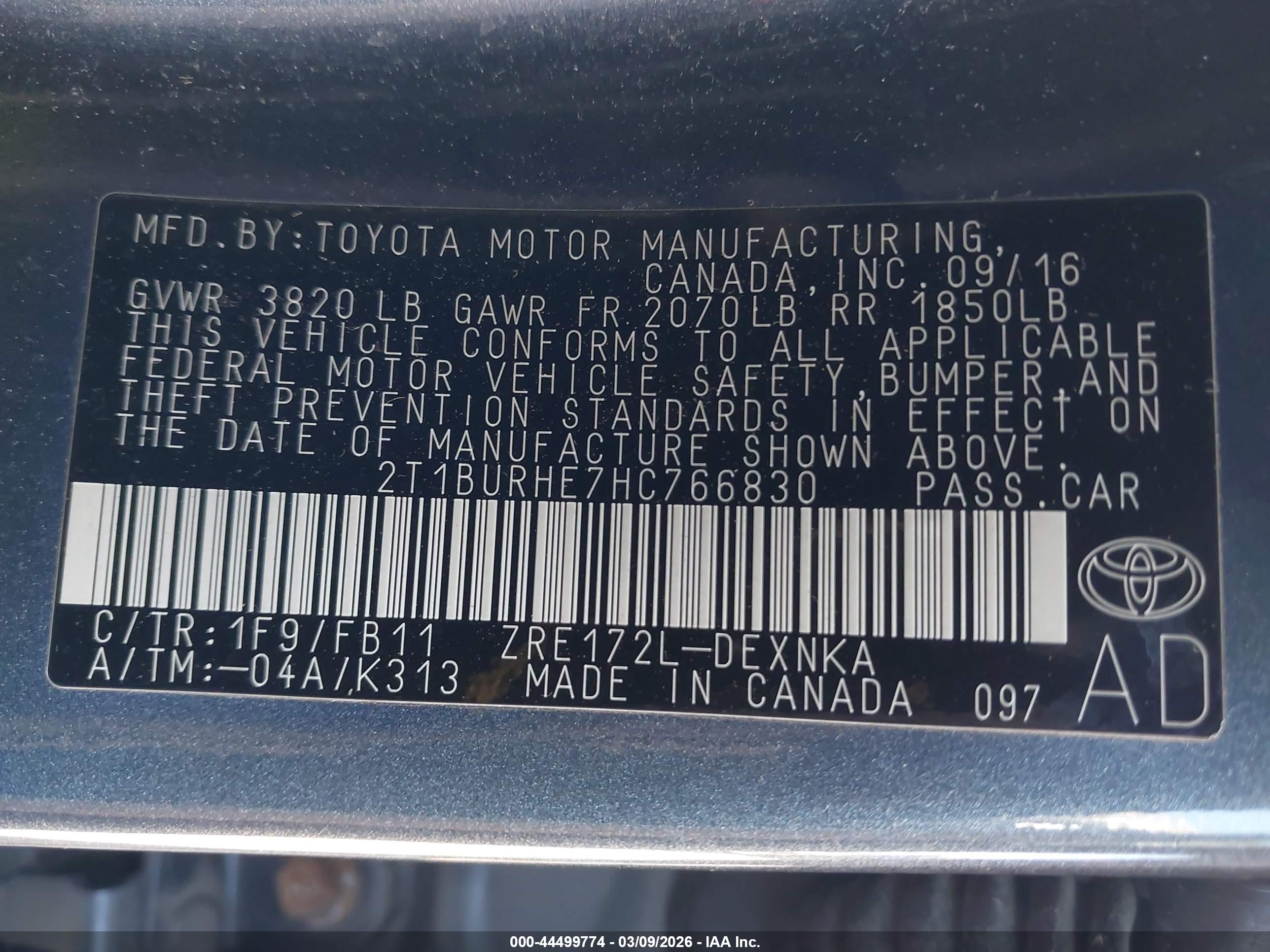 TOYOTA COROLLA image 9