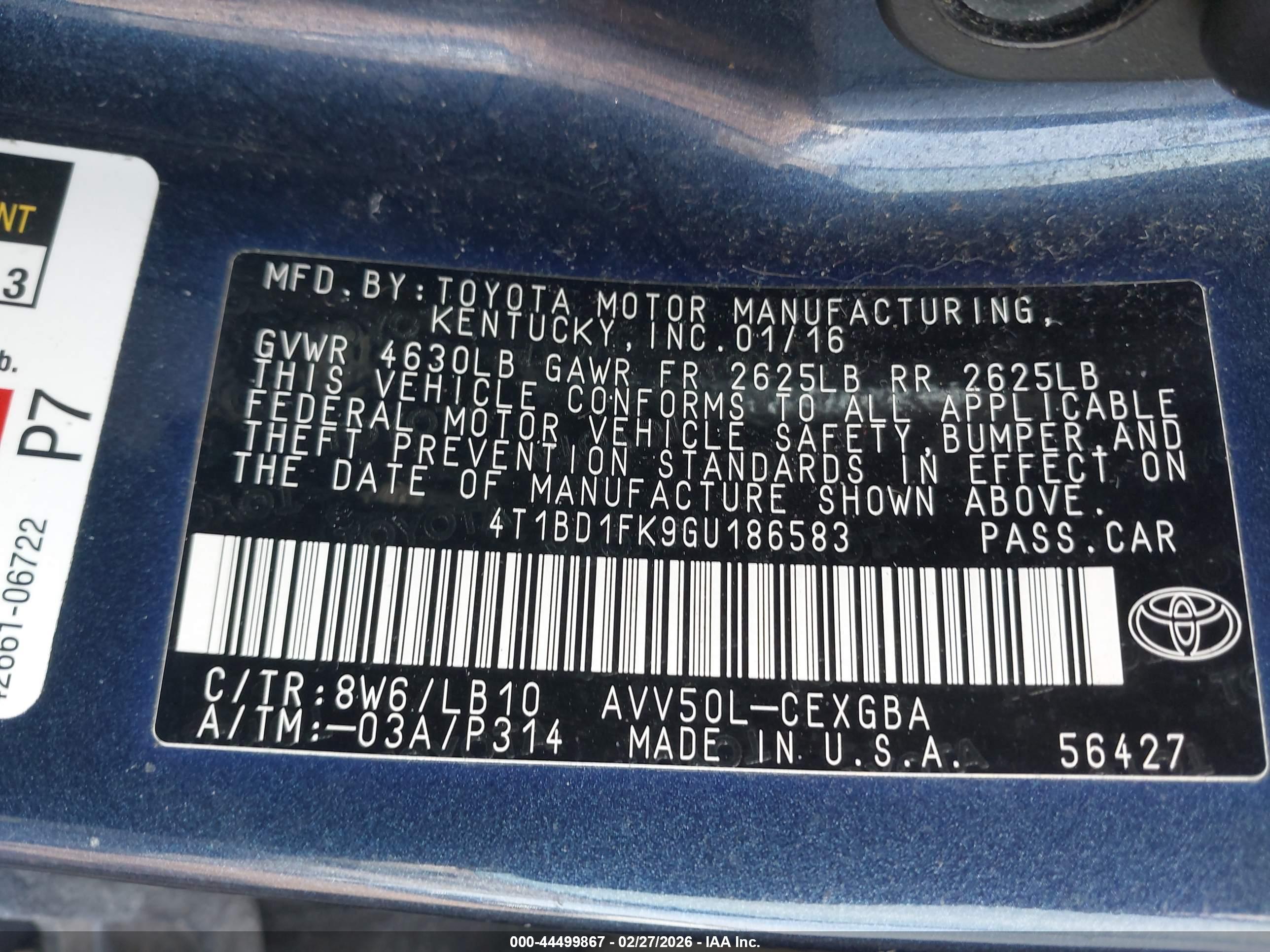 TOYOTA CAMRY image 9