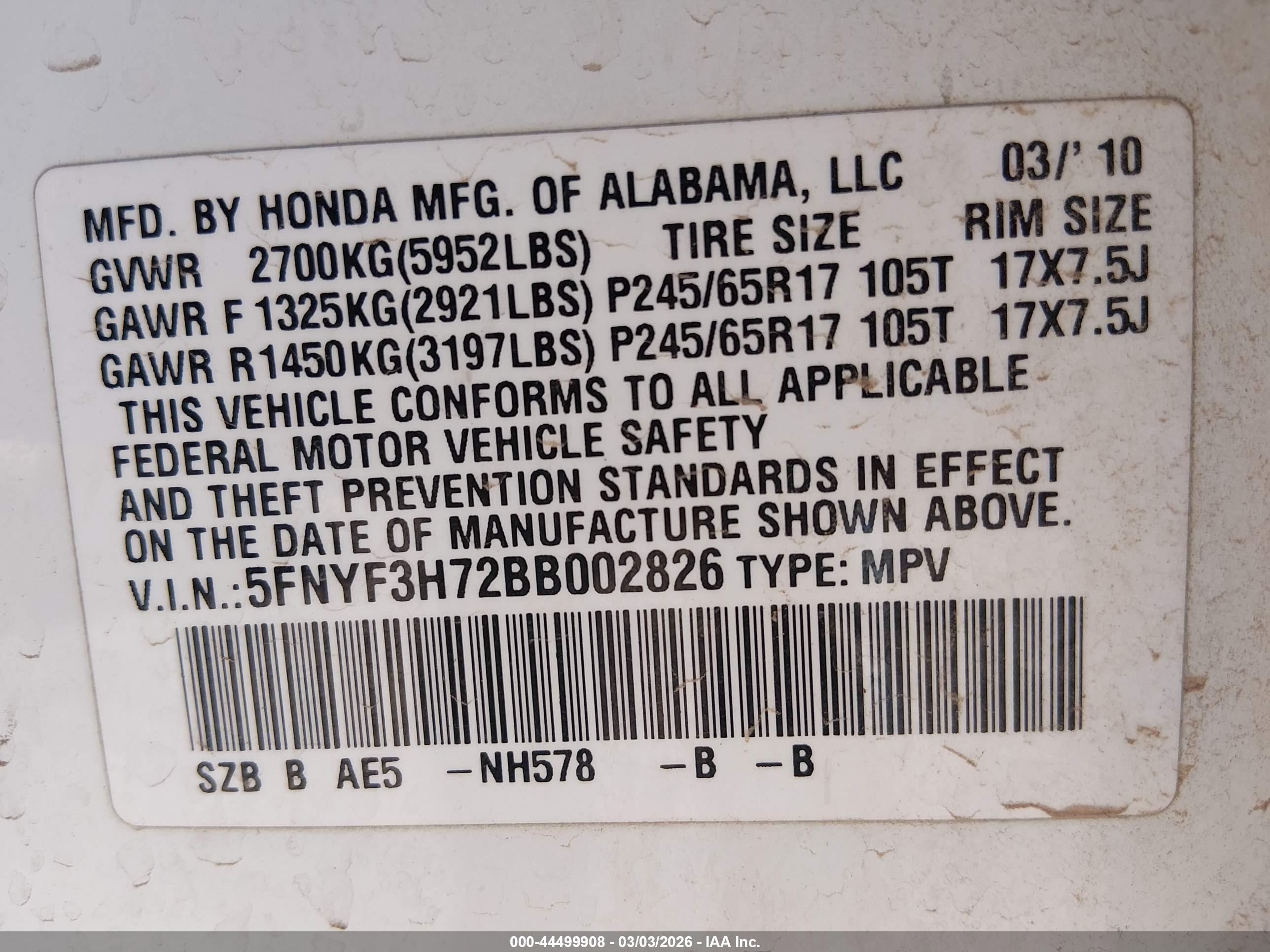 HONDA PILOT image 9