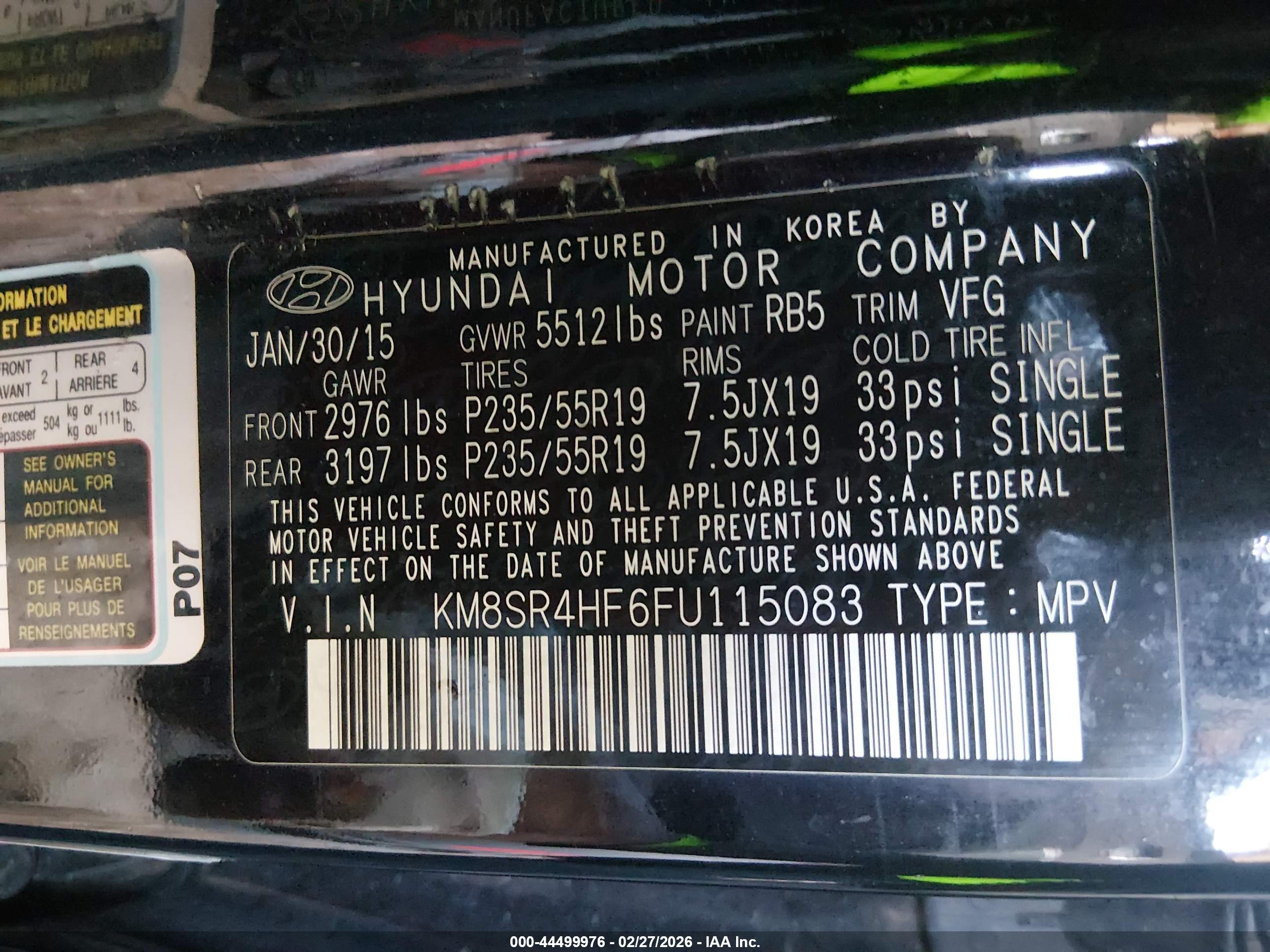 HYUNDAI SANTA image 9