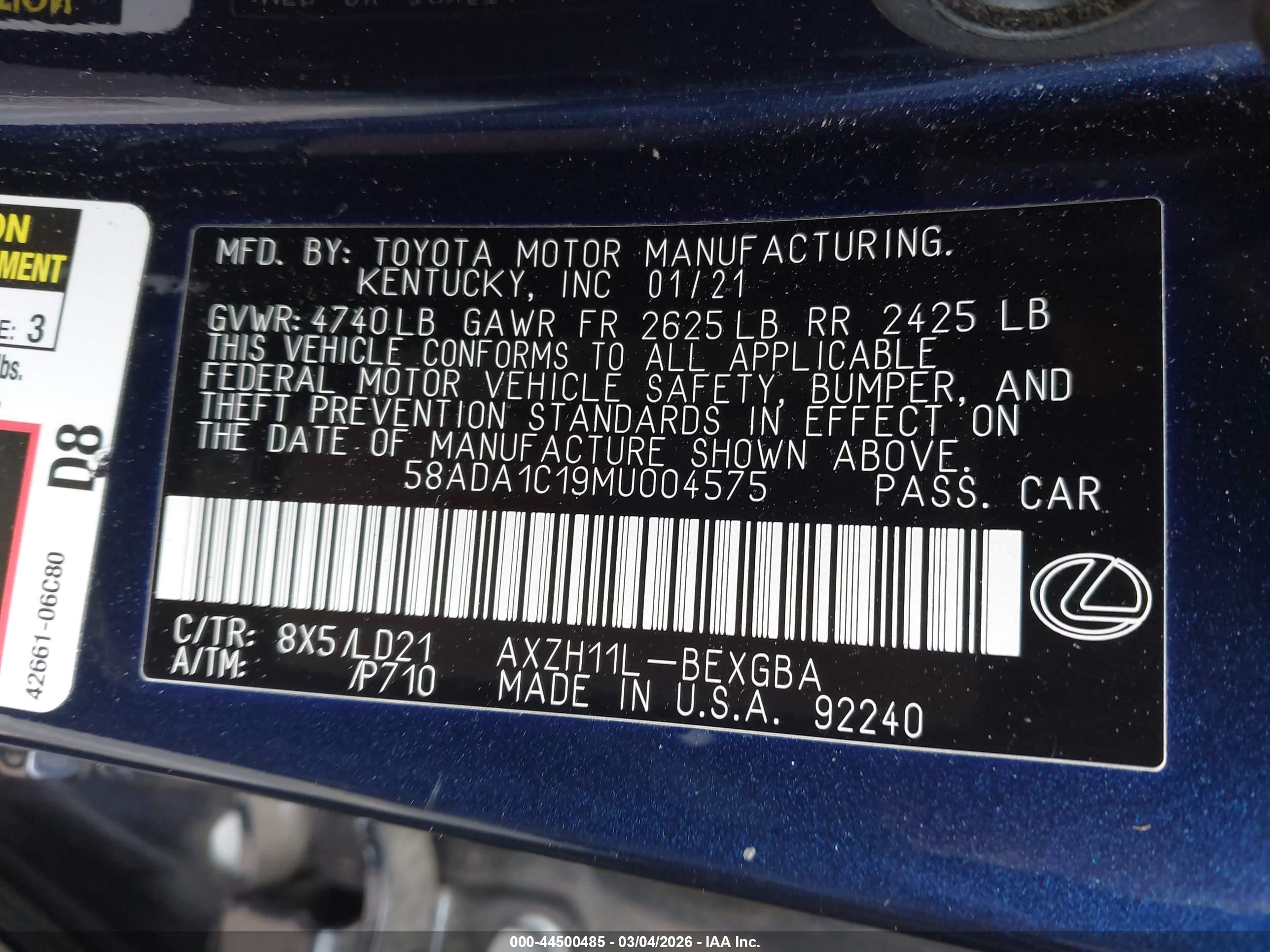 LEXUS ES image 9