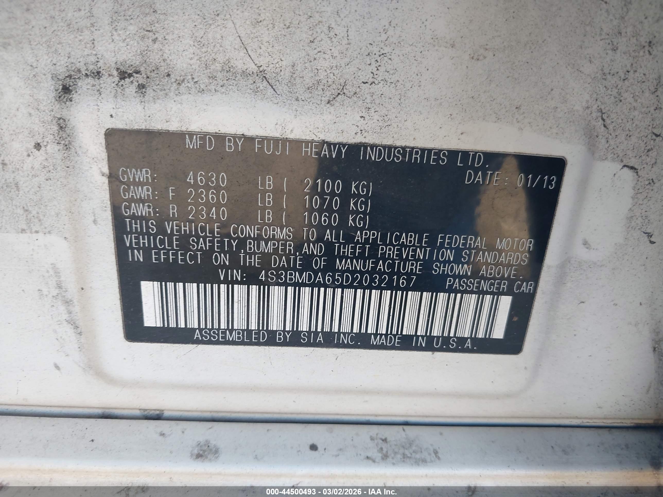 SUBARU LEGACY image 9