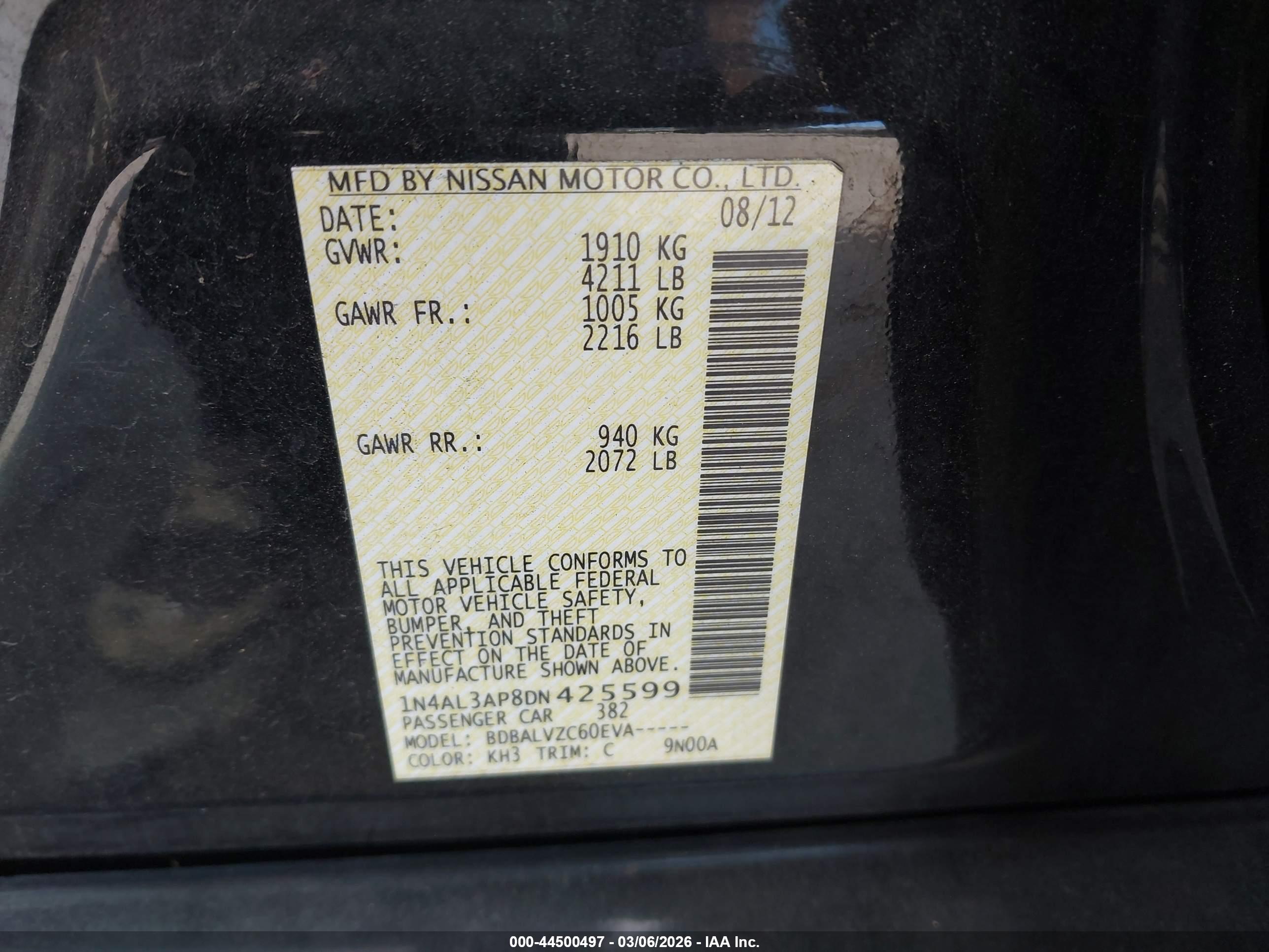 NISSAN ALTIMA image 9