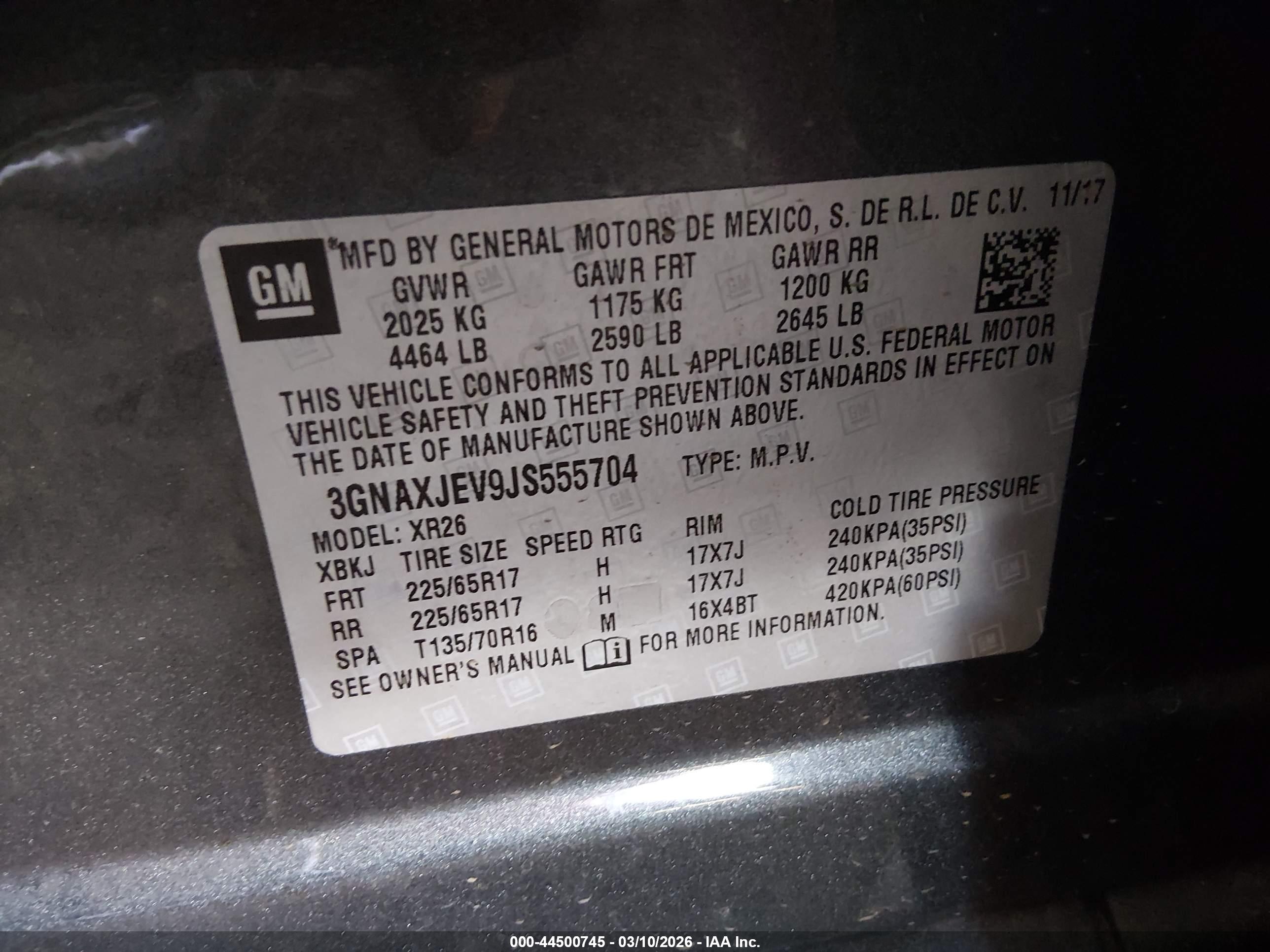 CHEVROLET EQUINOX image 9