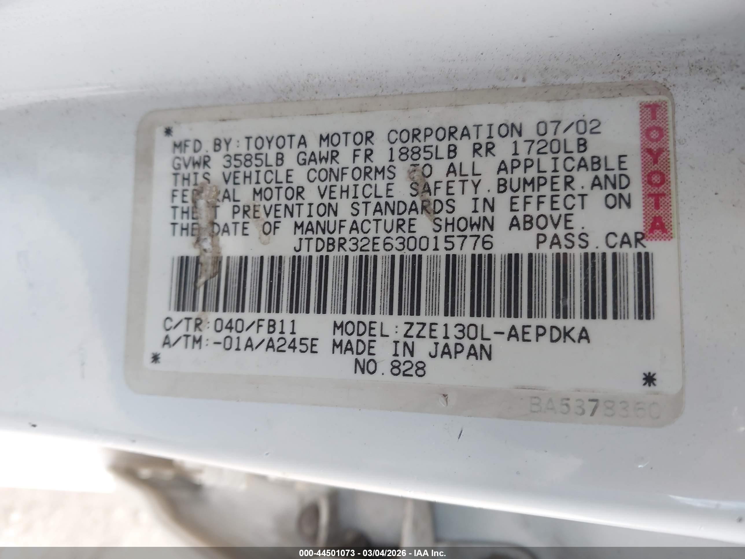 TOYOTA COROLLA image 9