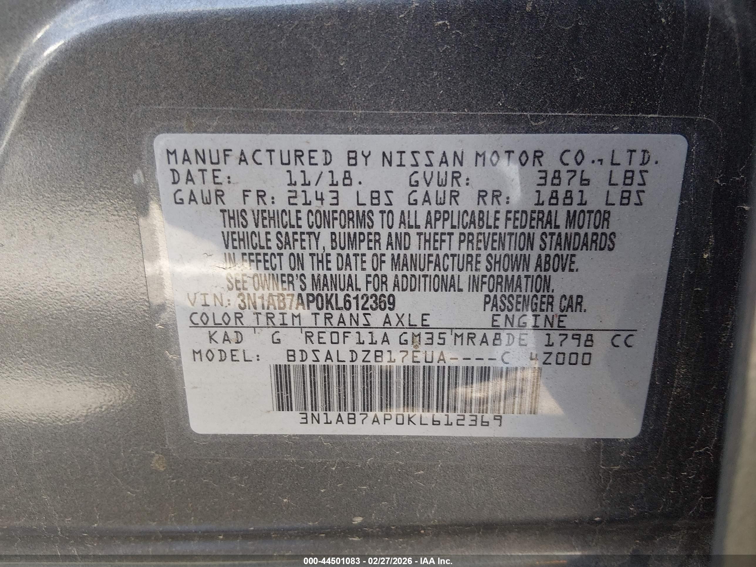 NISSAN SENTRA image 9