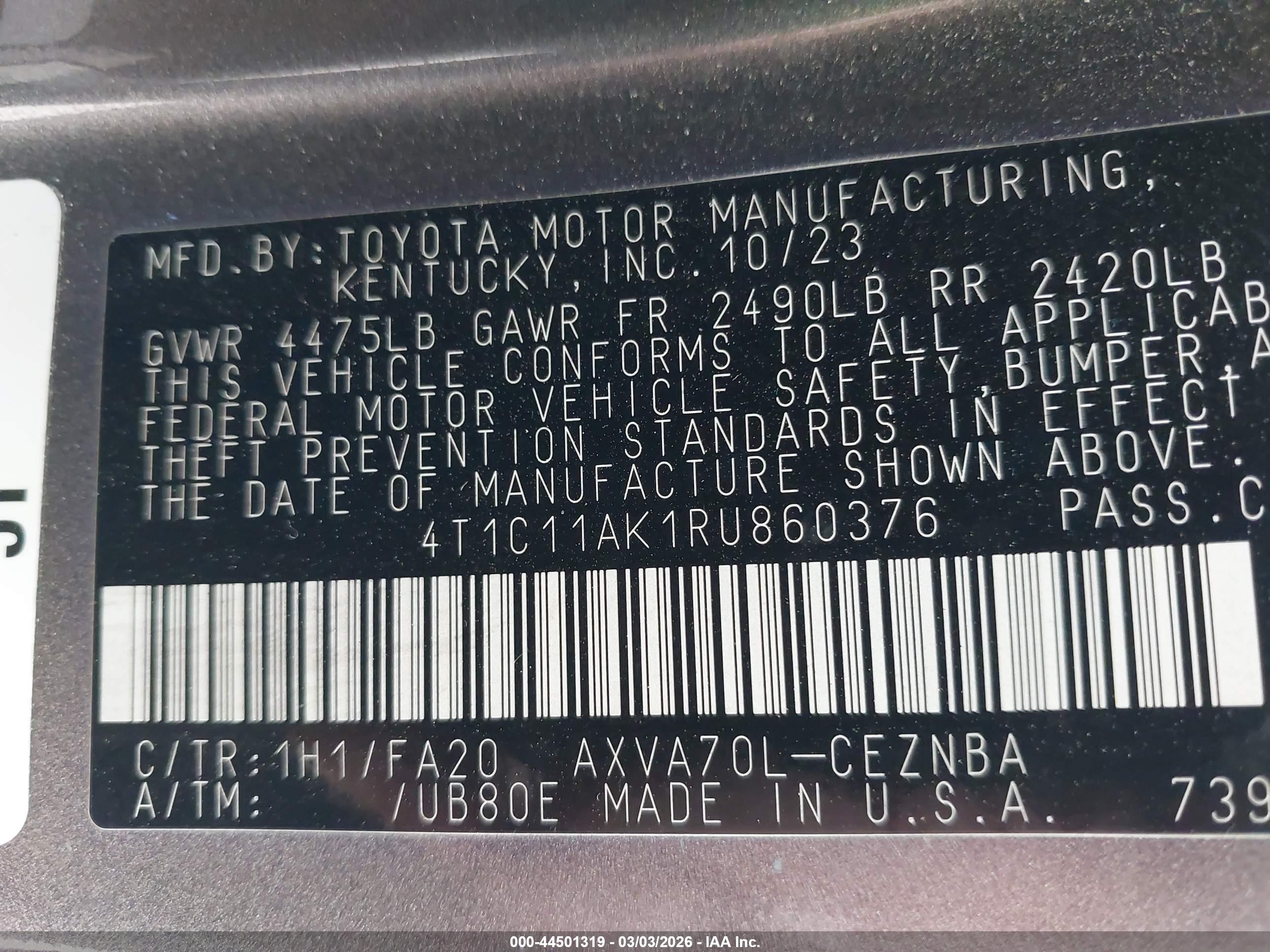 TOYOTA CAMRY image 9