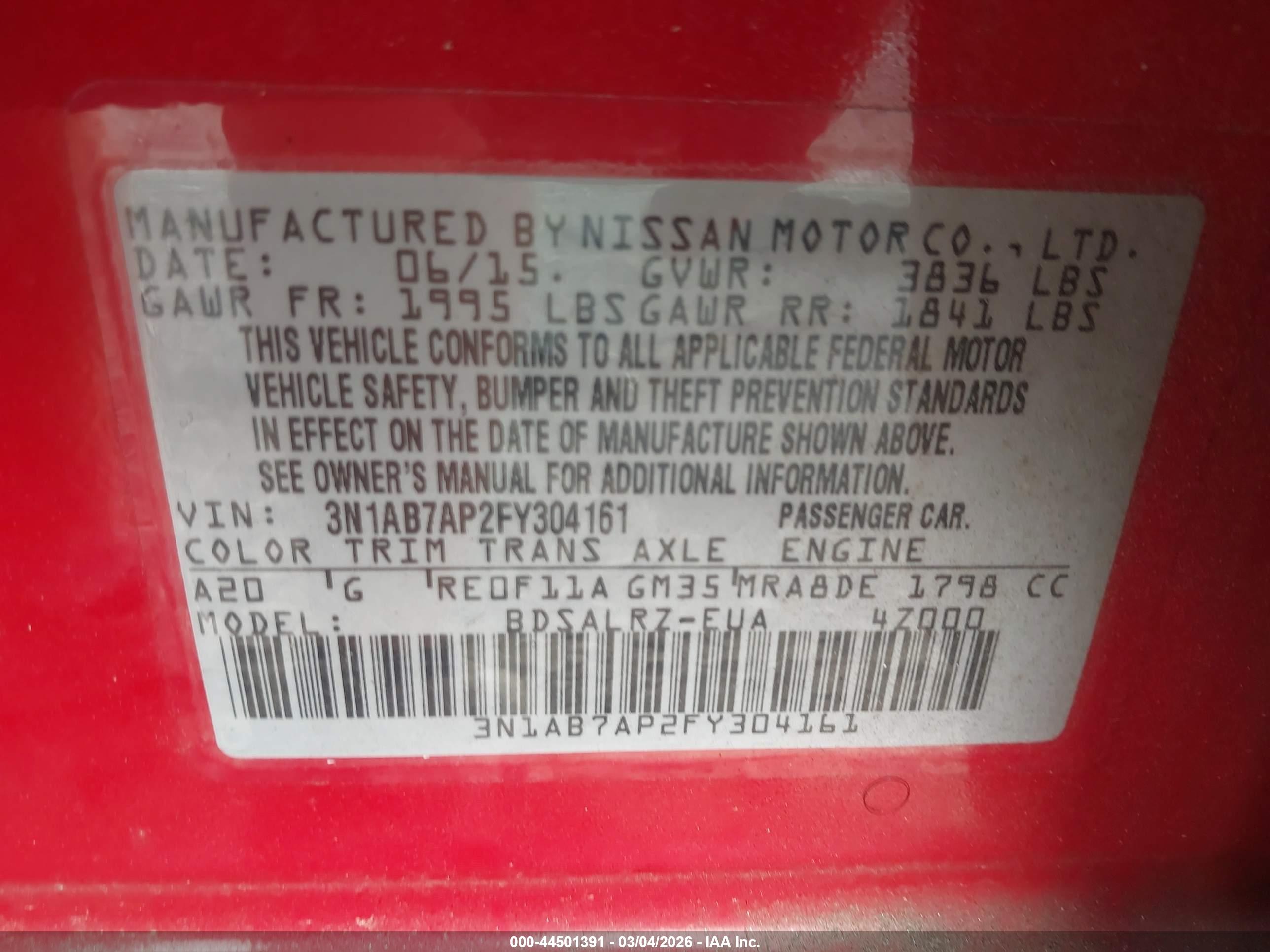 NISSAN SENTRA image 9
