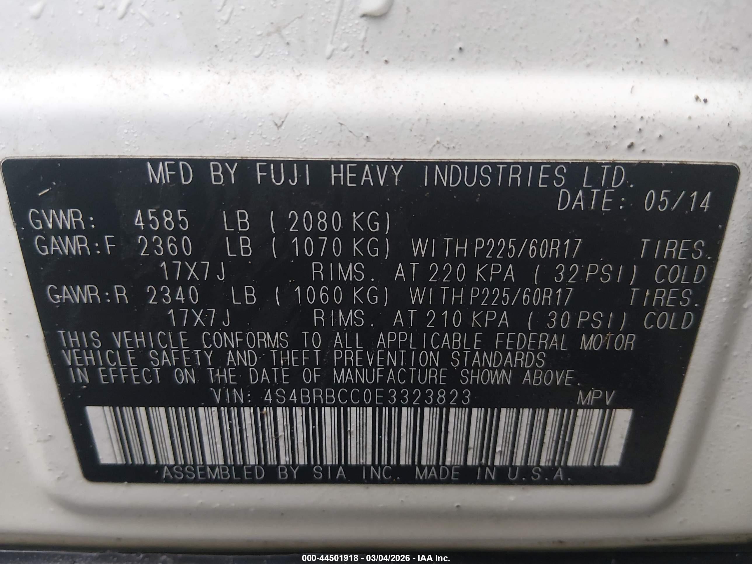 SUBARU OUTBACK image 9