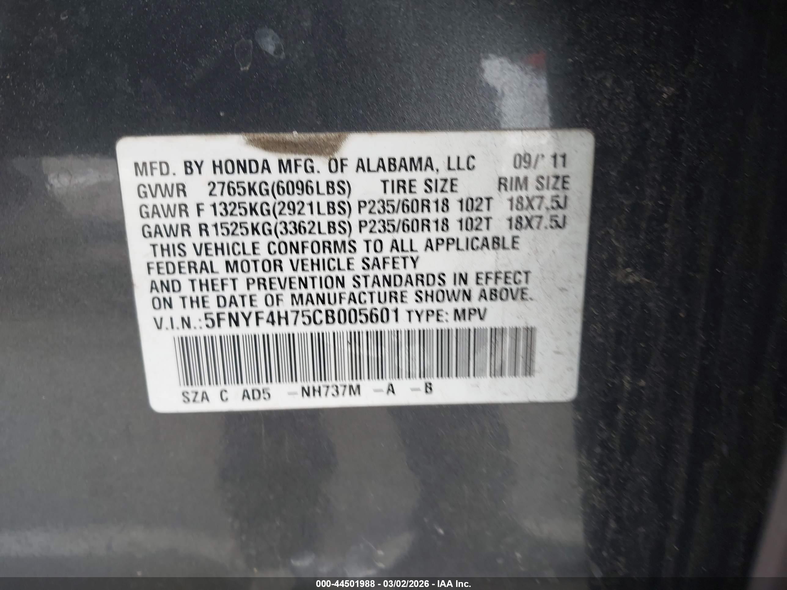 HONDA PILOT image 9