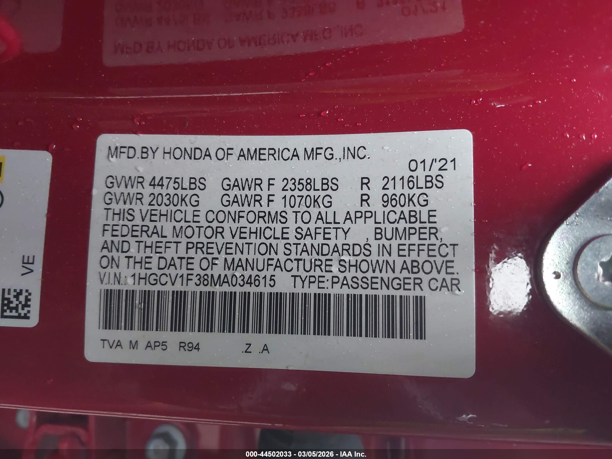 HONDA ACCORD image 9