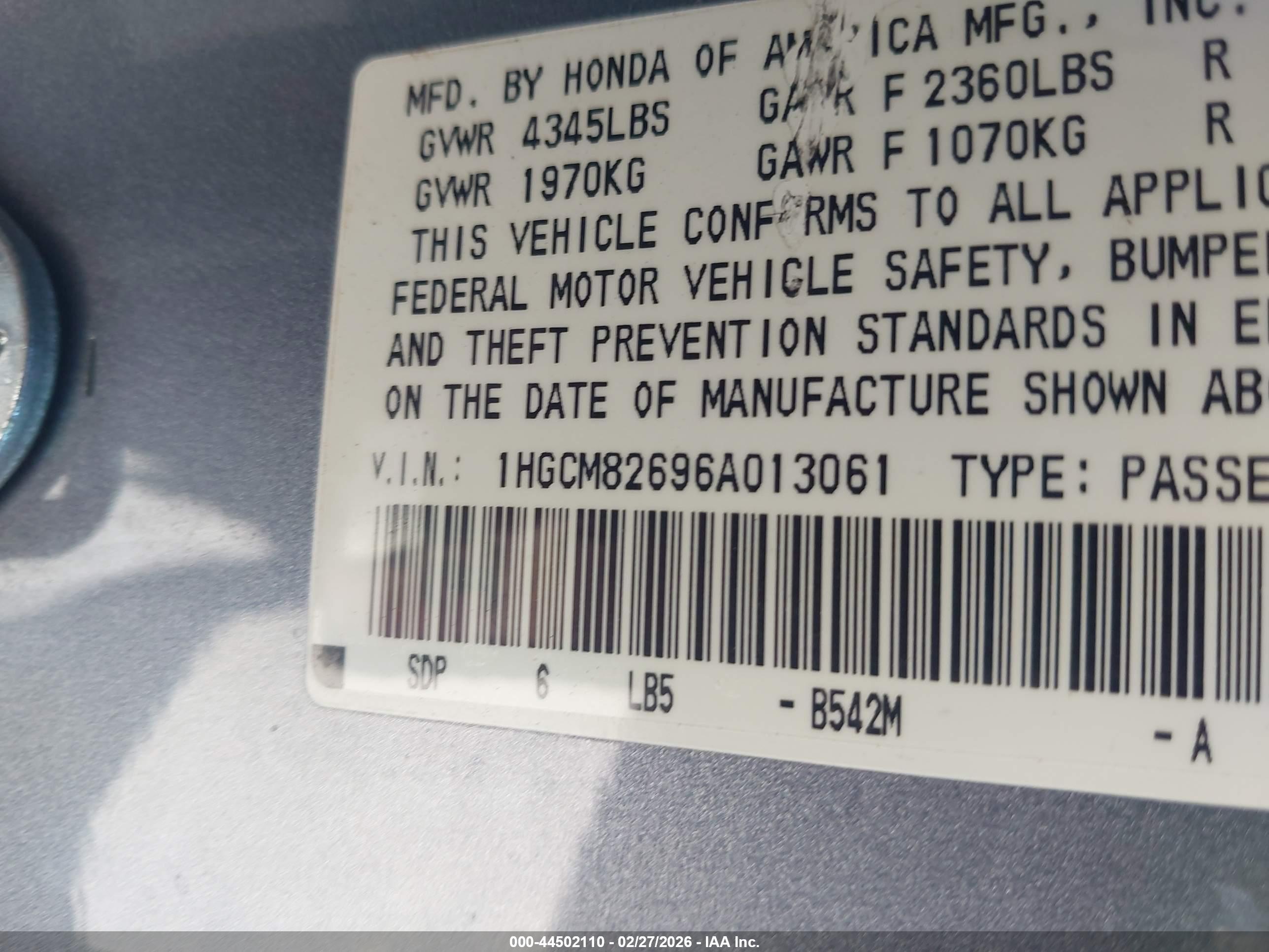 HONDA ACCORD image 9