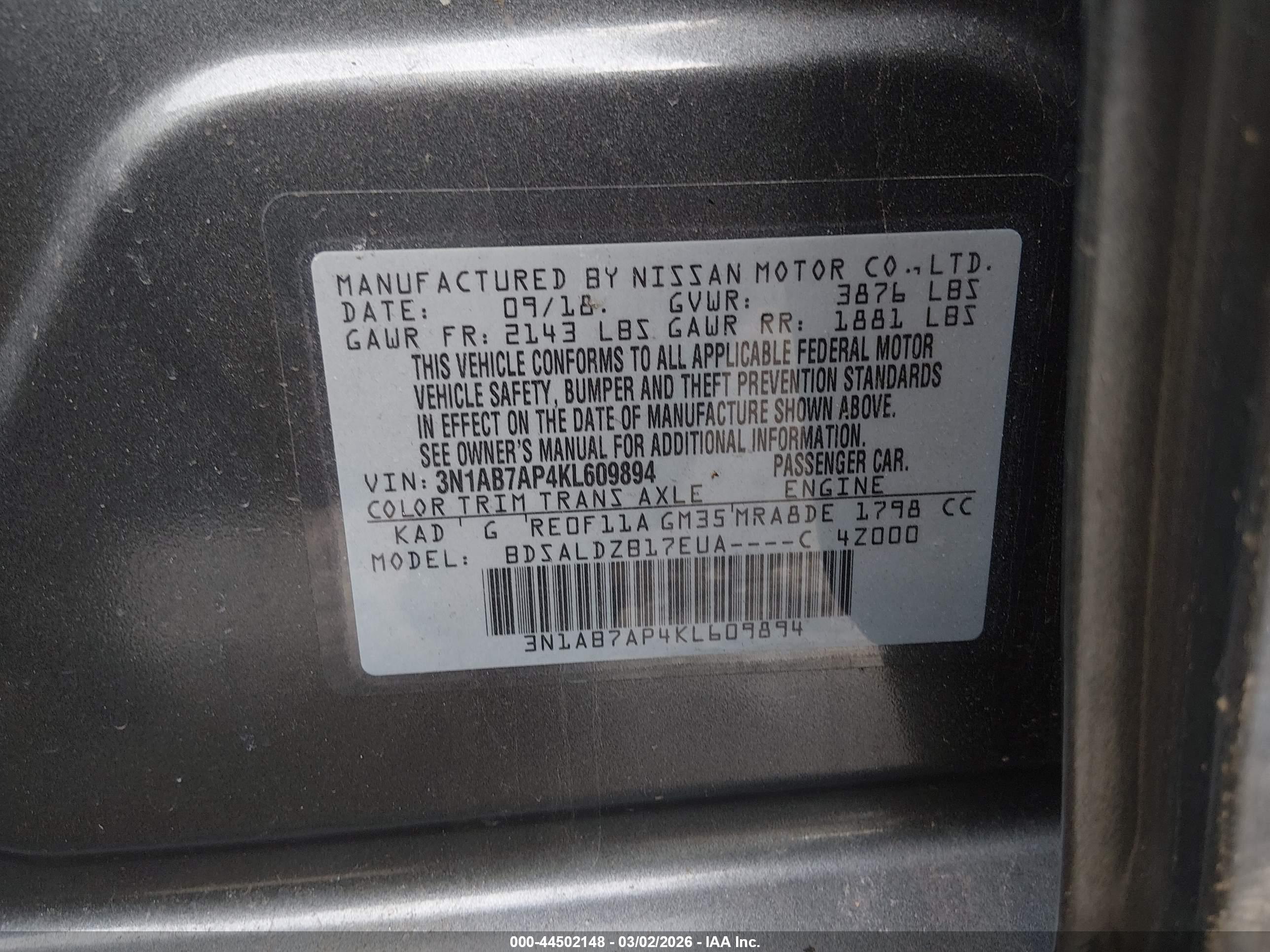 NISSAN SENTRA image 9