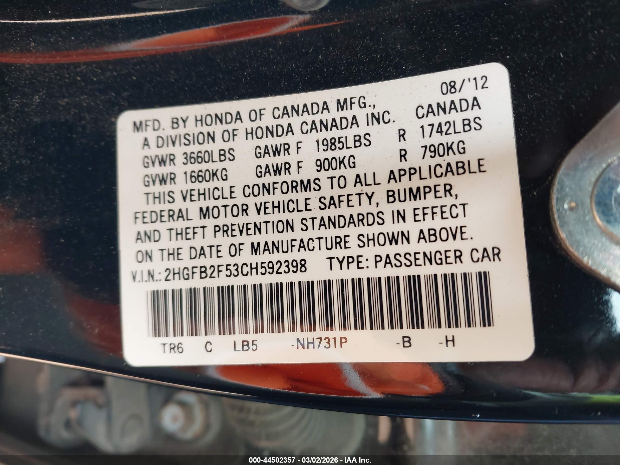HONDA CIVIC image 9
