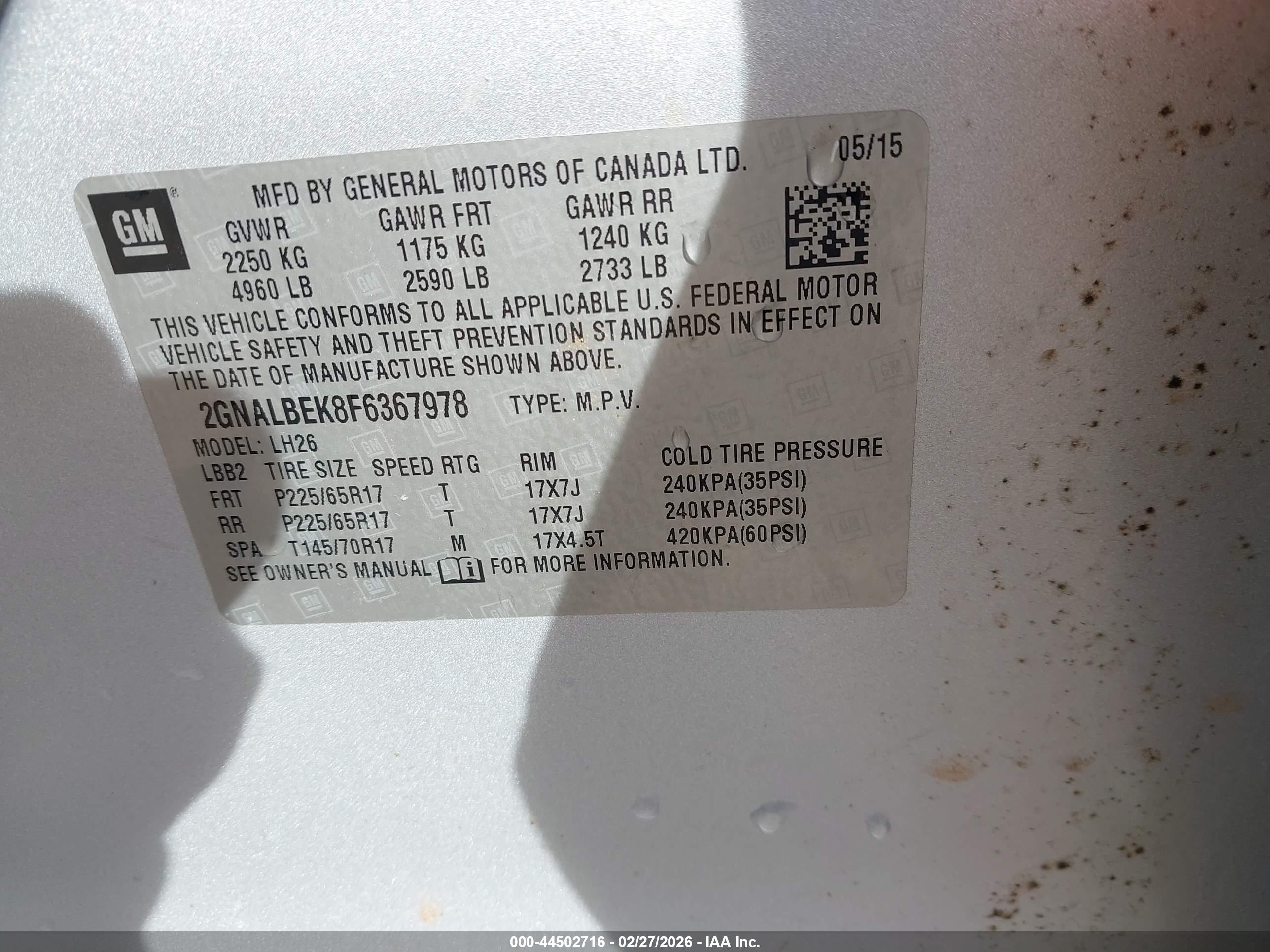 CHEVROLET EQUINOX image 9