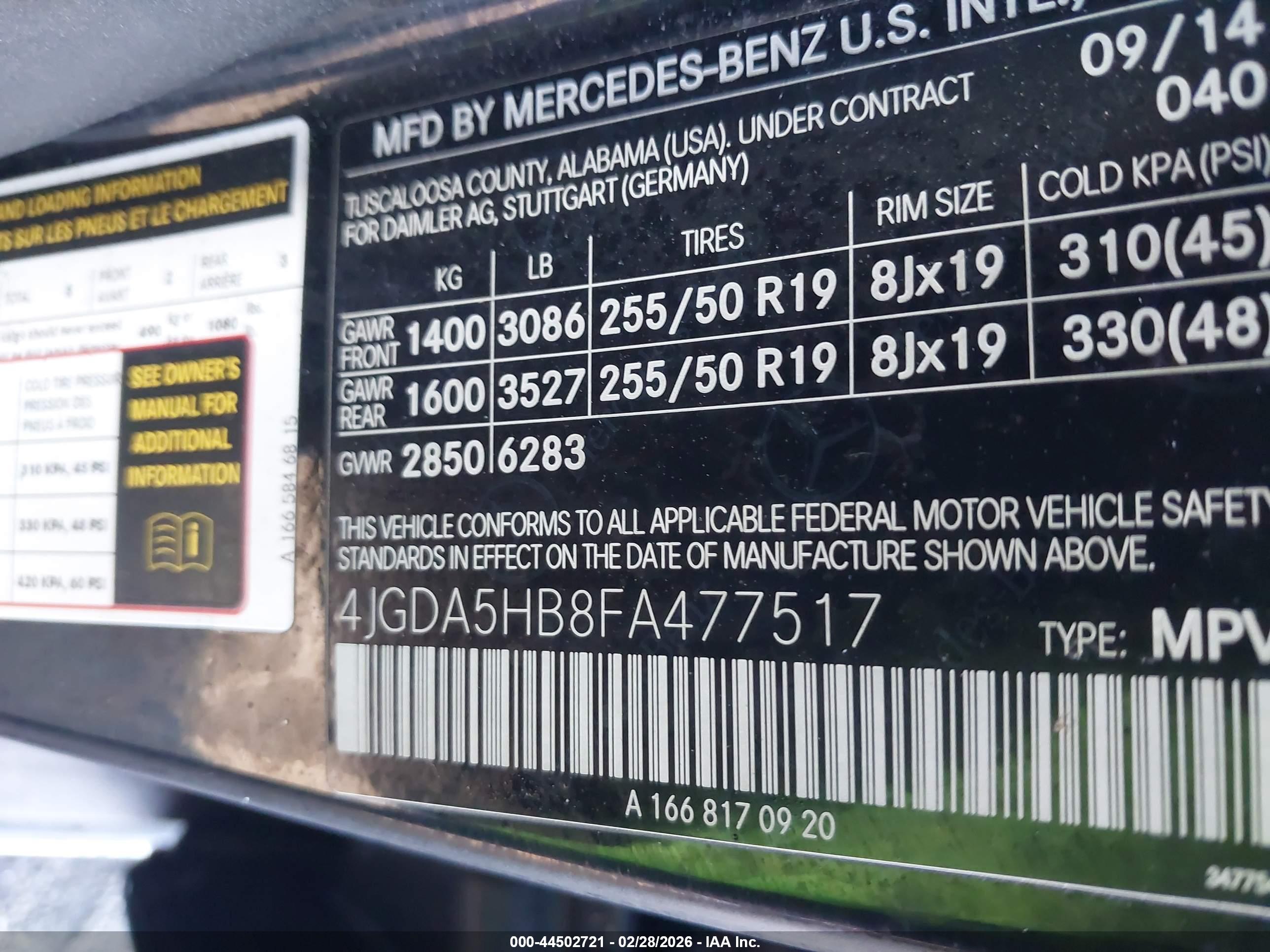 MERCEDES-BENZ ML image 9