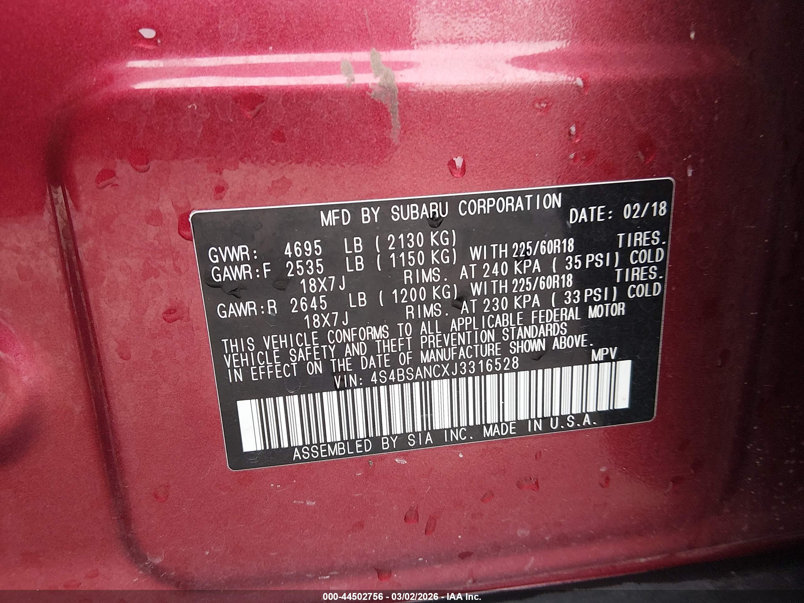 SUBARU OUTBACK image 9