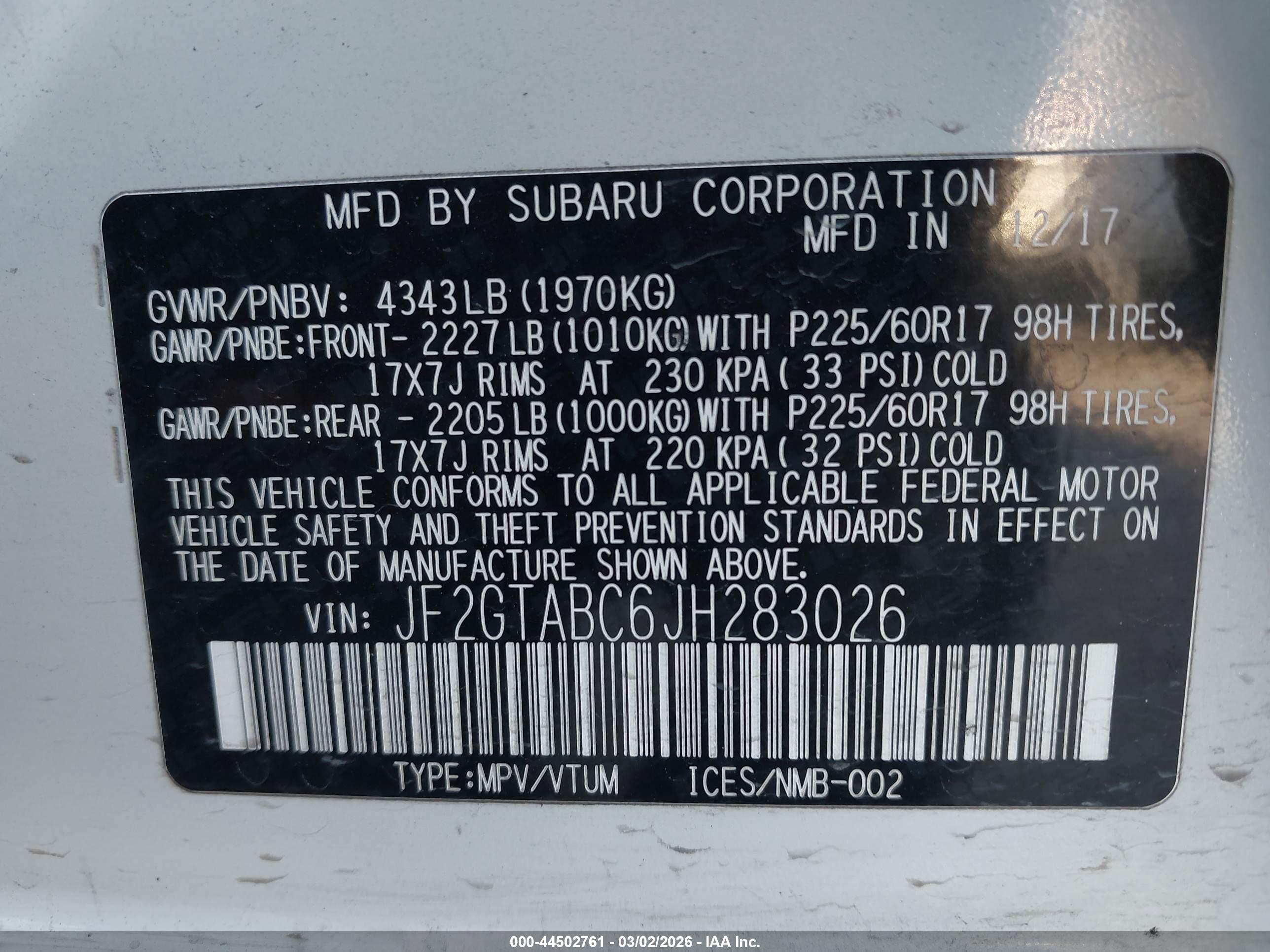 SUBARU CROSSTREK image 9