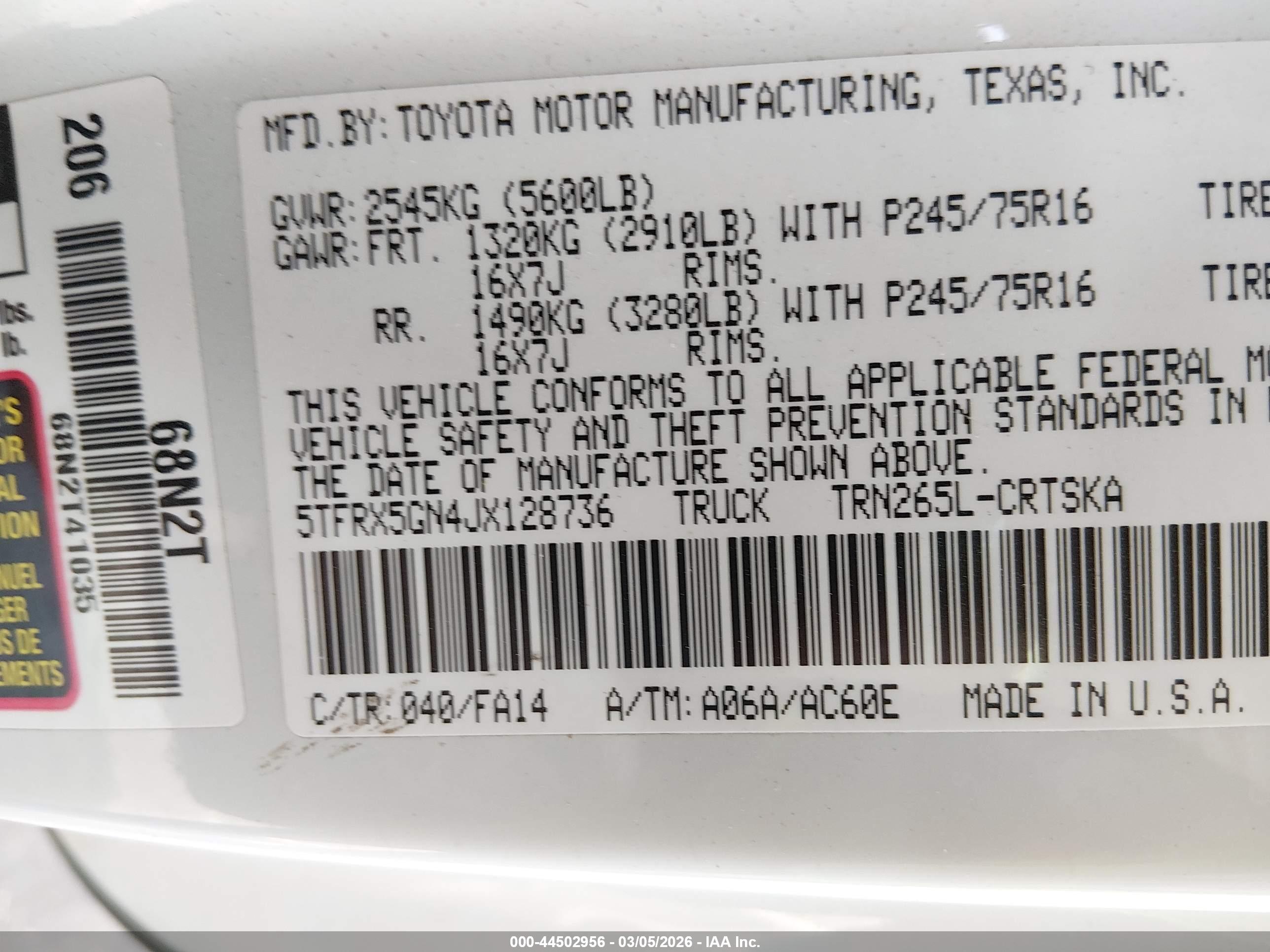 TOYOTA TACOMA image 9