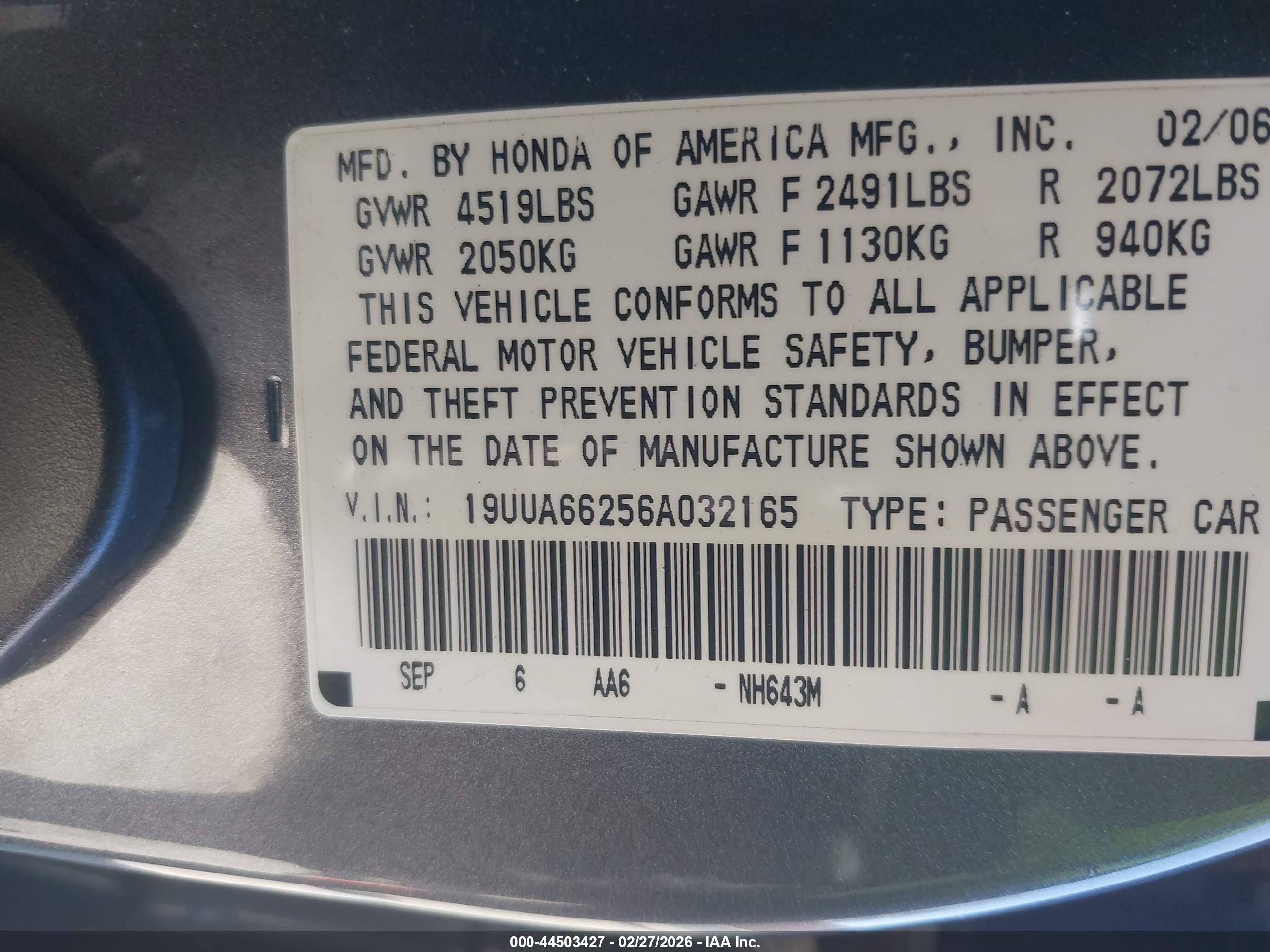 ACURA TL image 9
