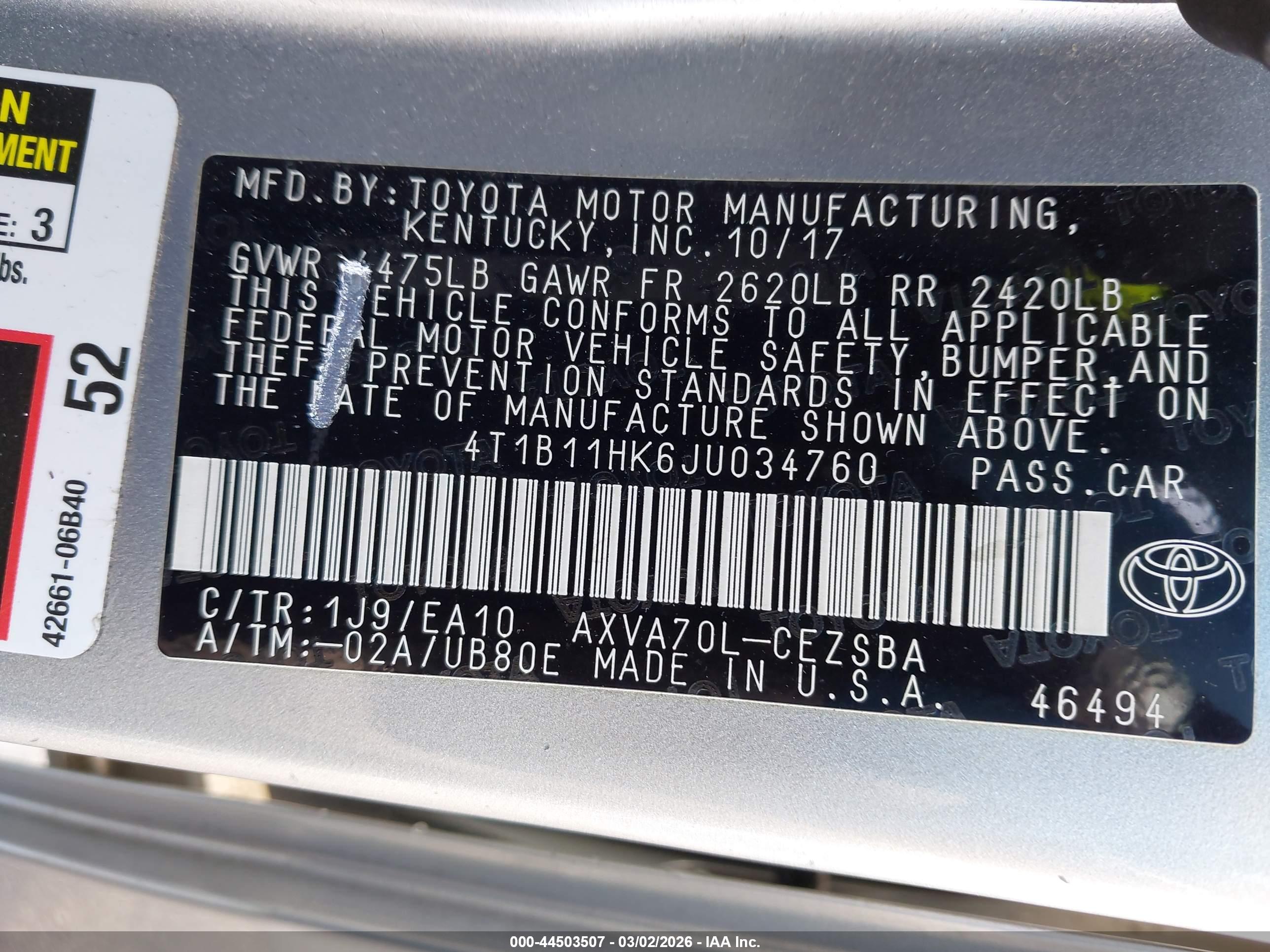 TOYOTA CAMRY image 9