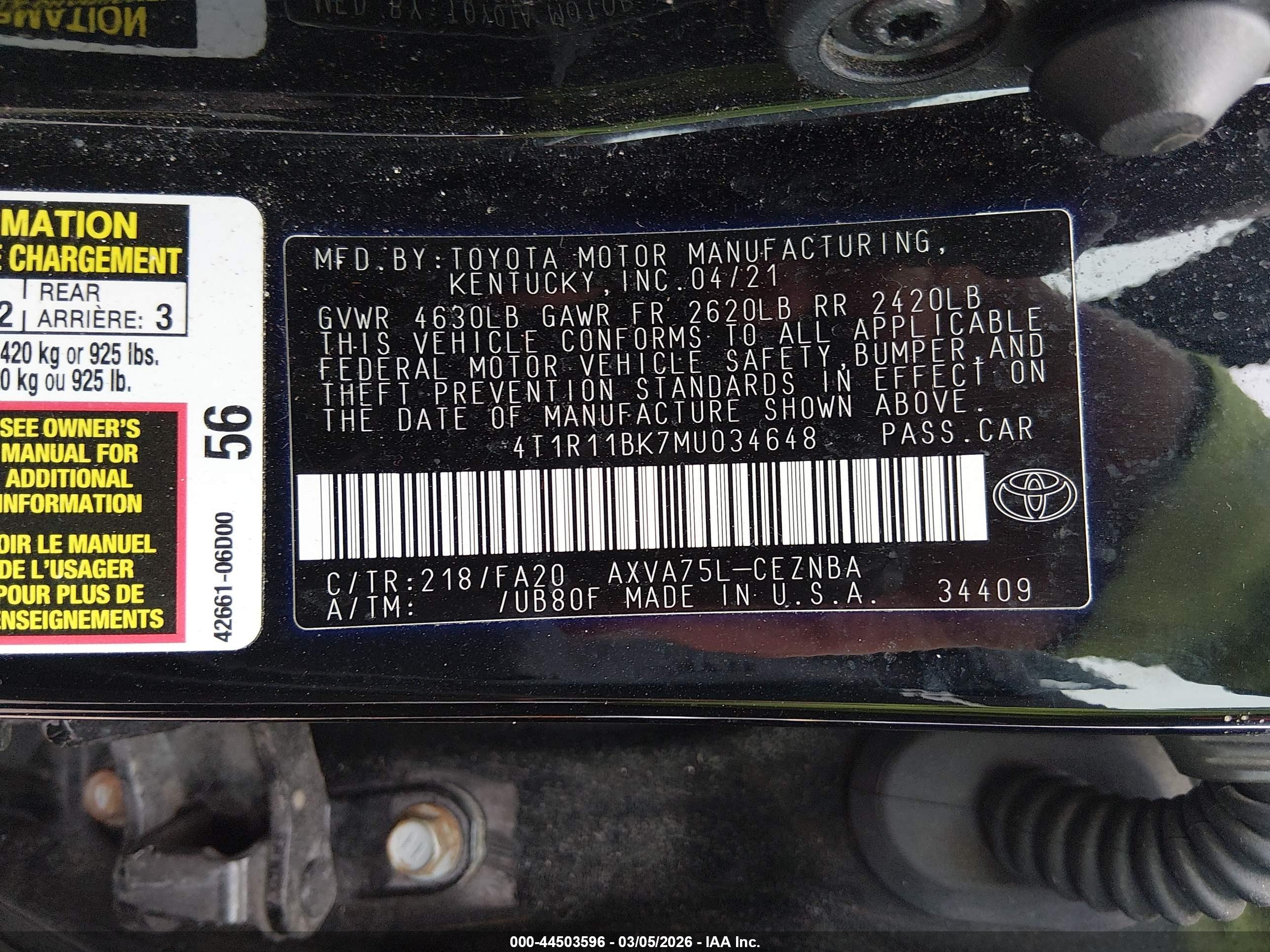 TOYOTA CAMRY image 9