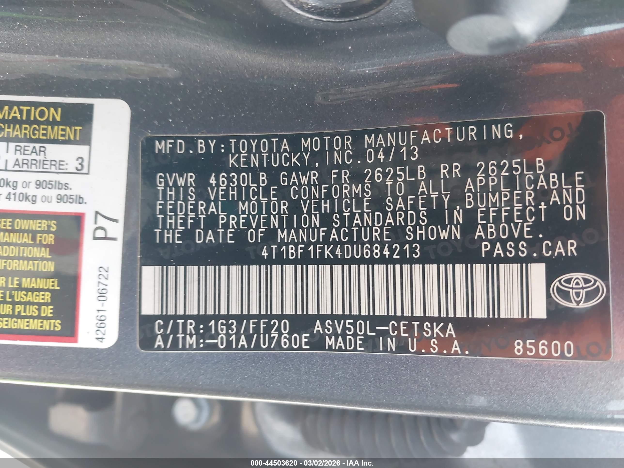 TOYOTA CAMRY image 9