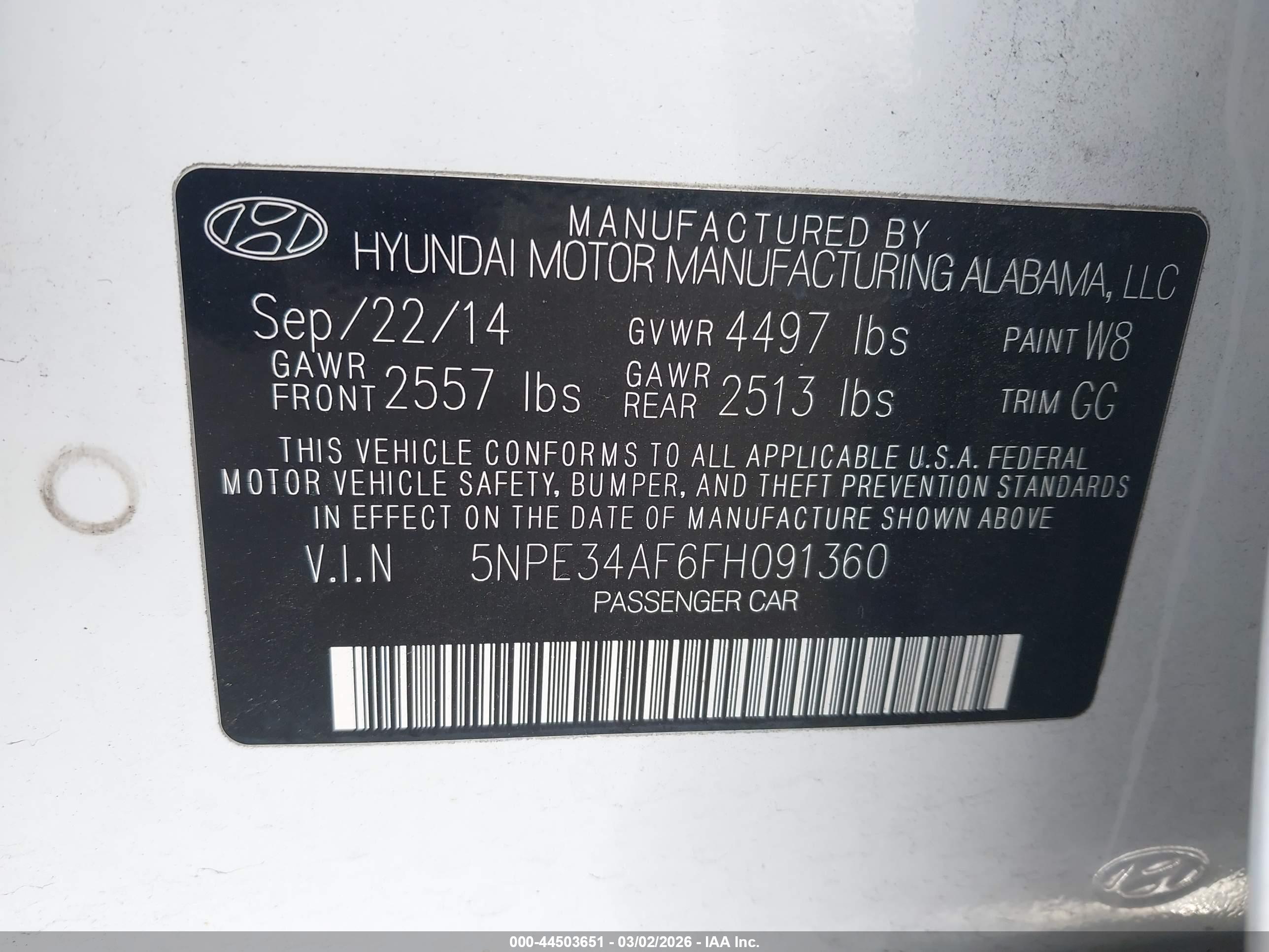 HYUNDAI SONATA image 9