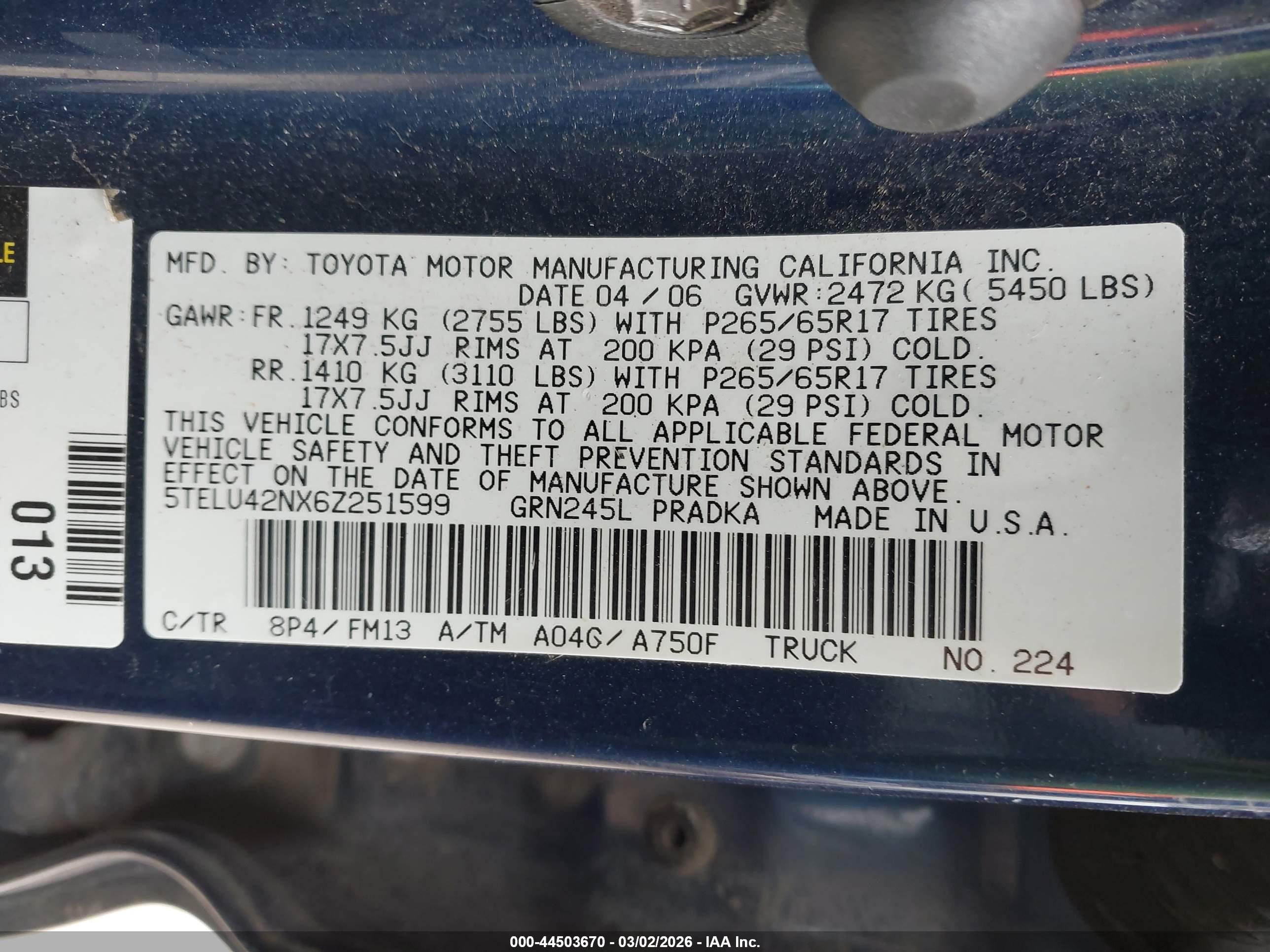 TOYOTA TACOMA image 9