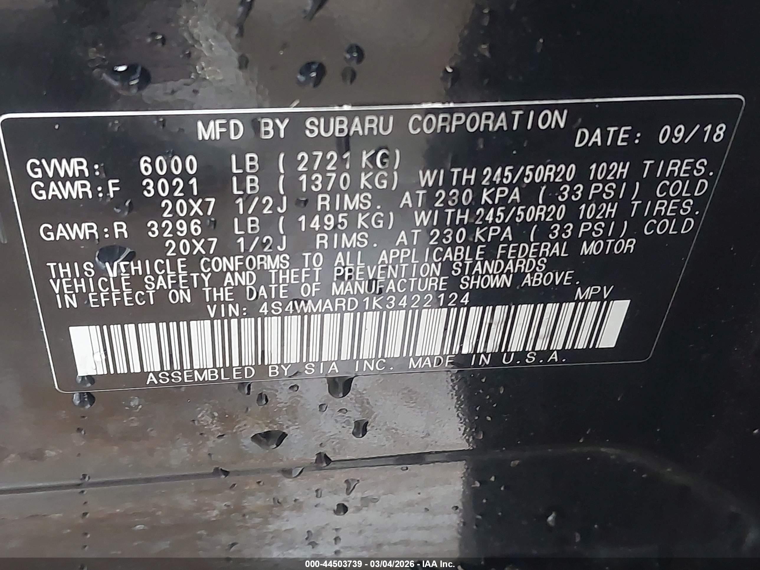 SUBARU ASCENT image 9