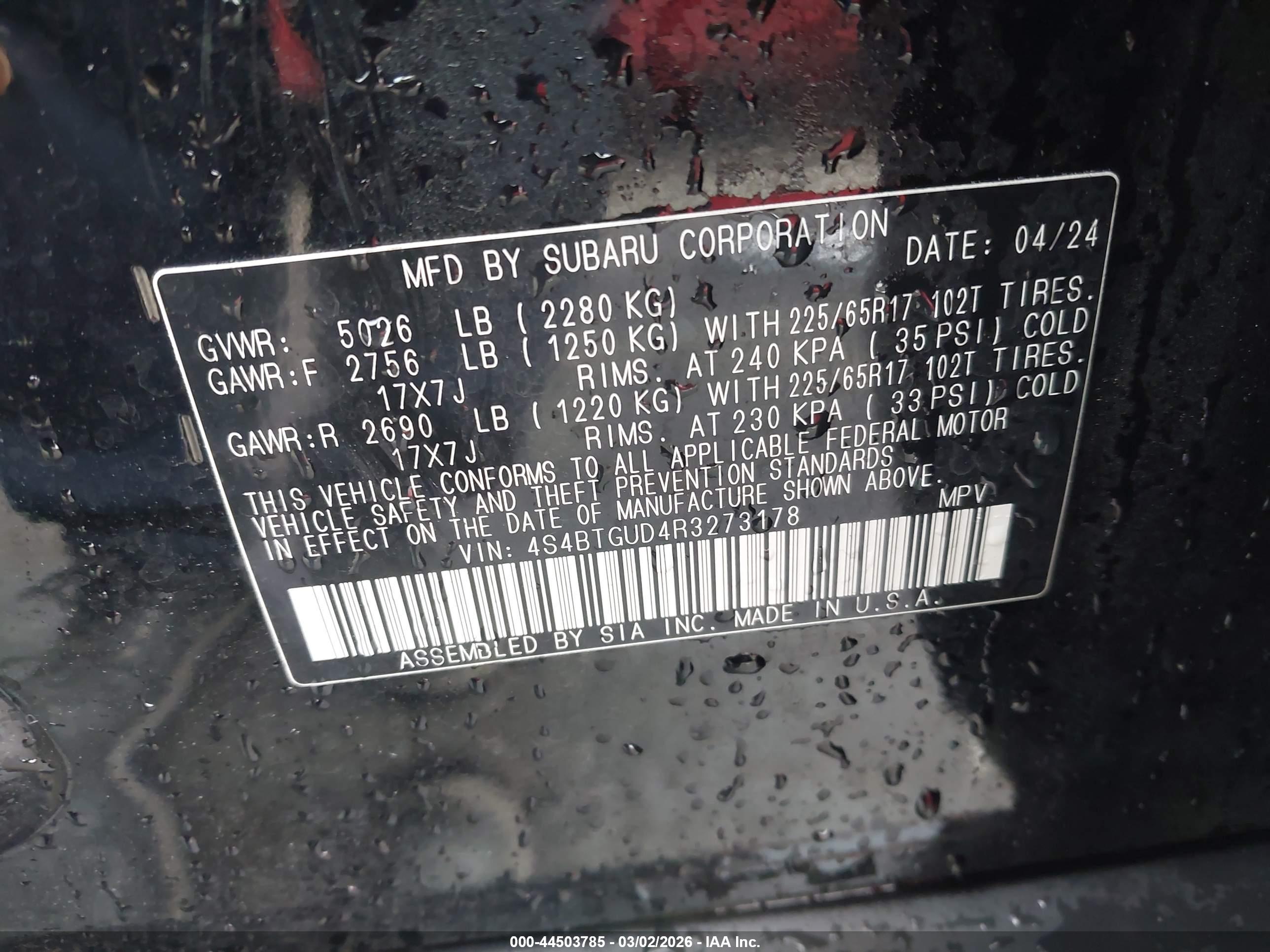 SUBARU OUTBACK image 9