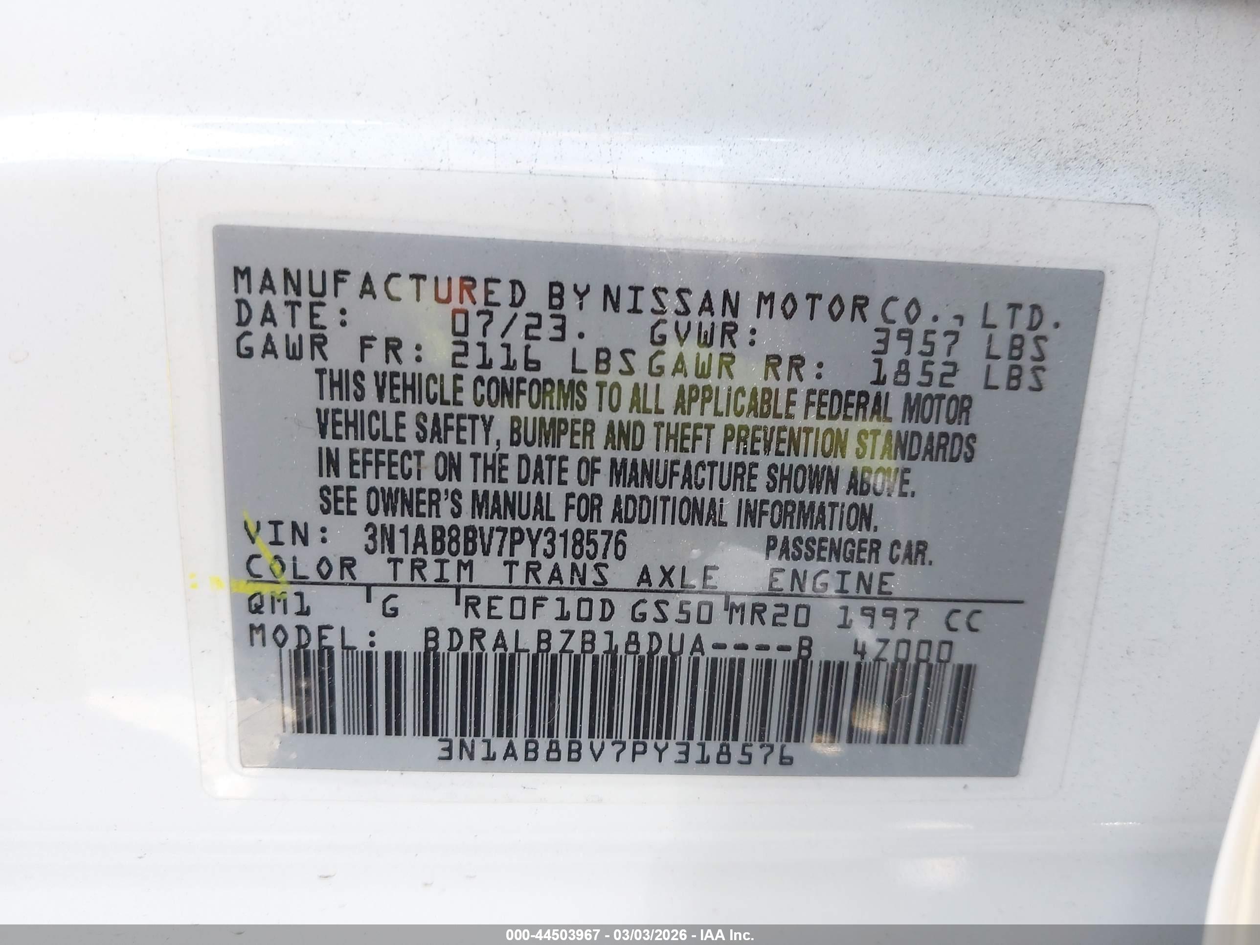 NISSAN SENTRA image 9