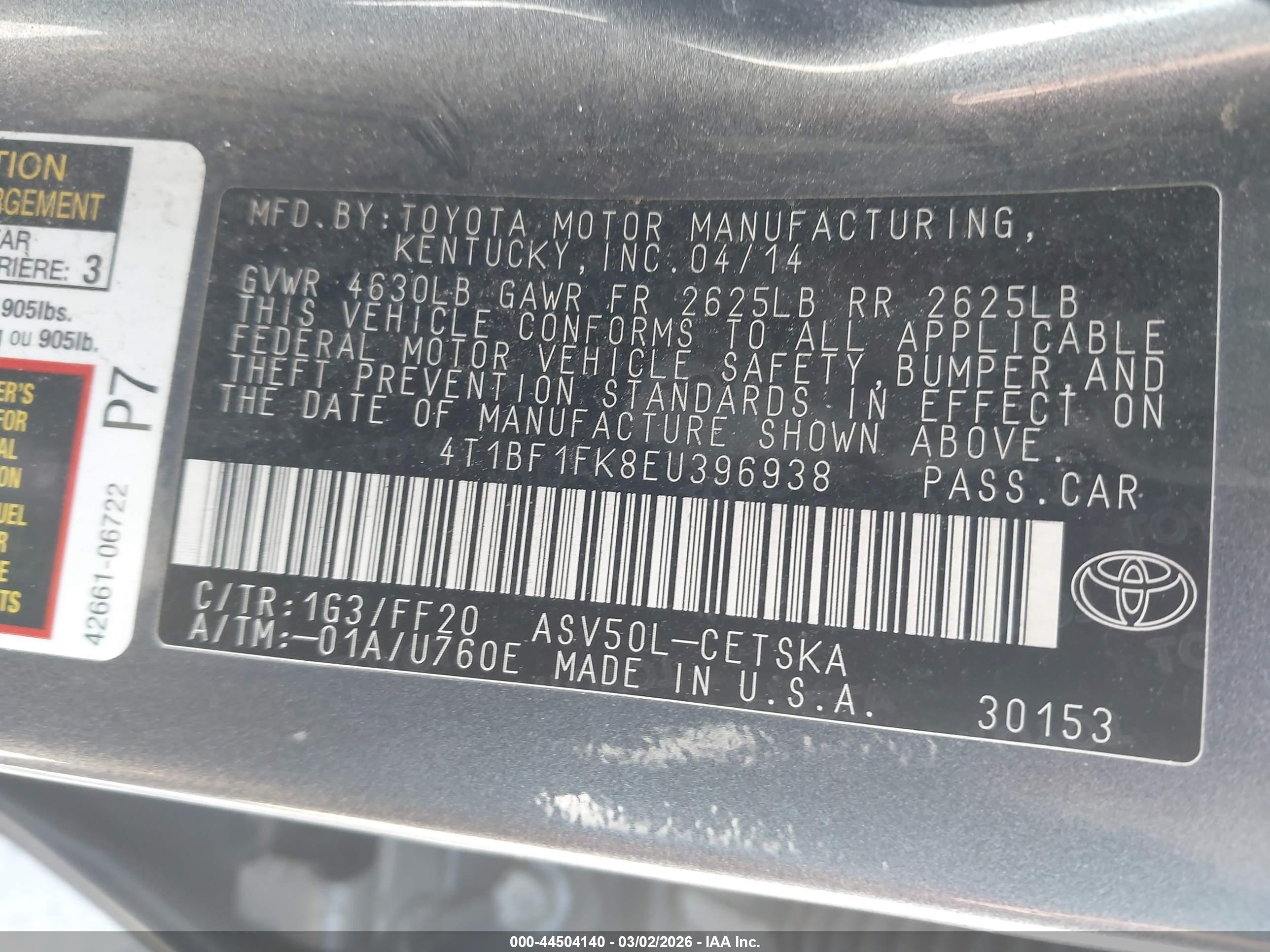 TOYOTA CAMRY image 9