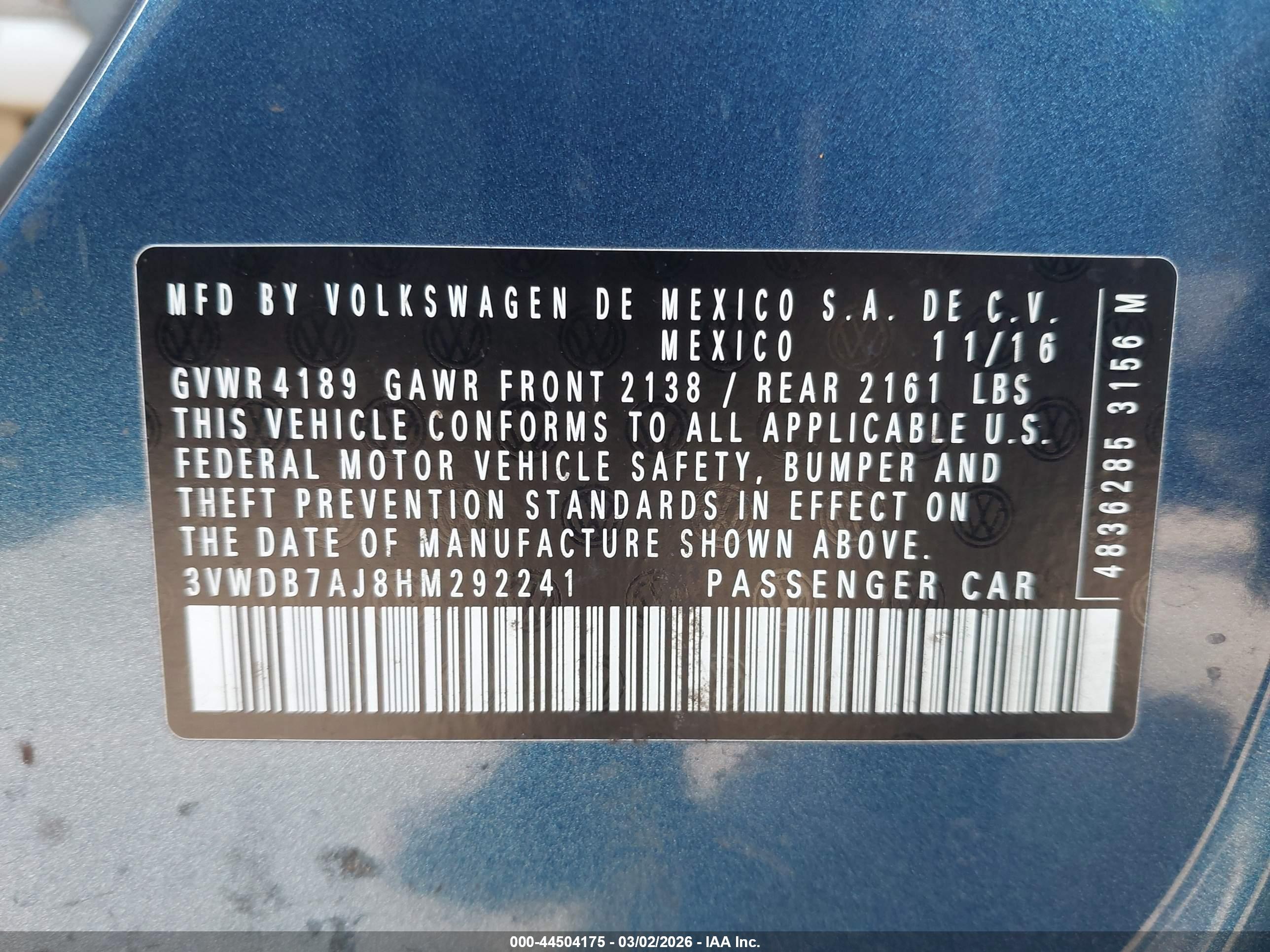 VOLKSWAGEN JETTA image 9