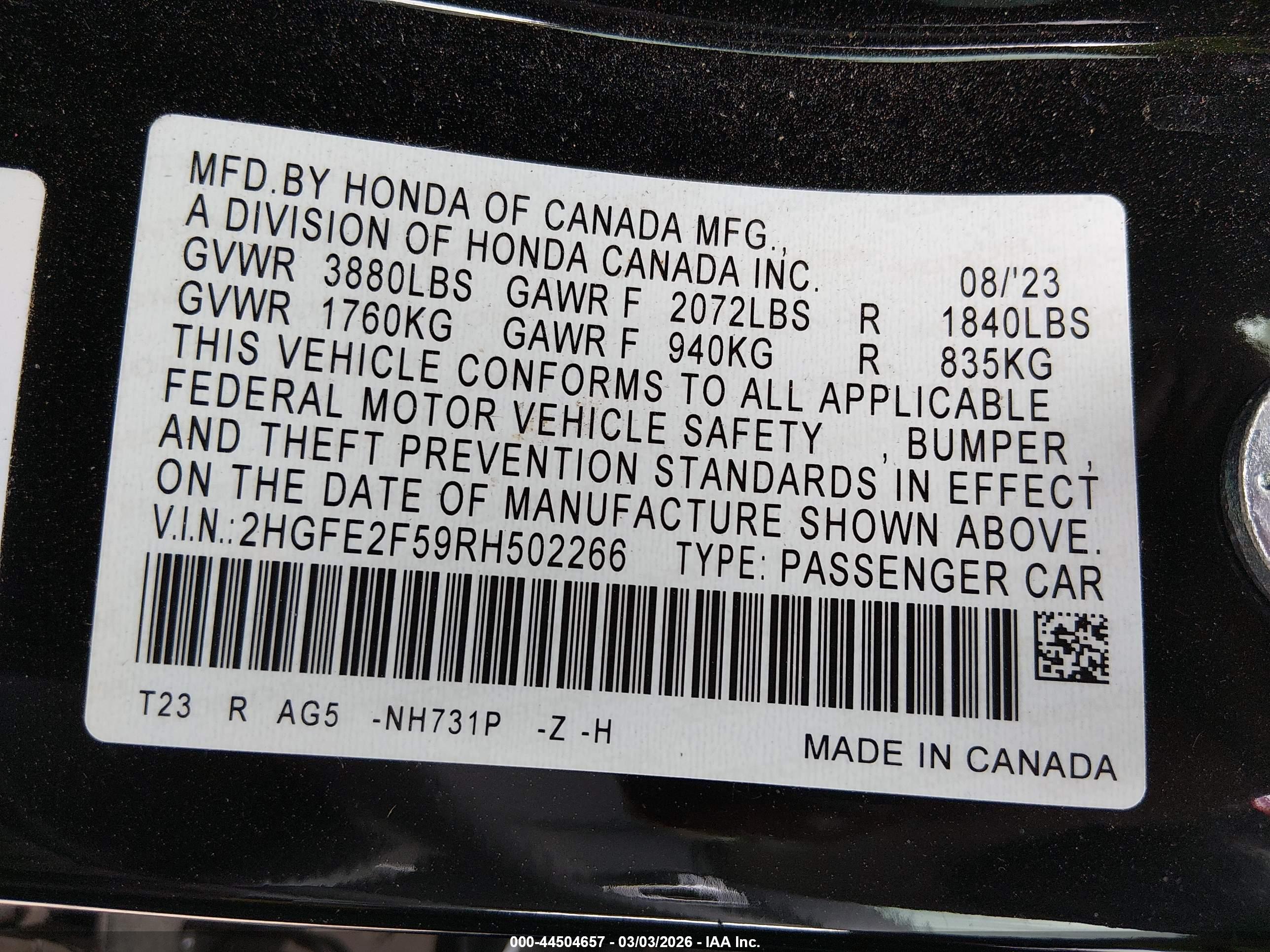 HONDA CIVIC image 9