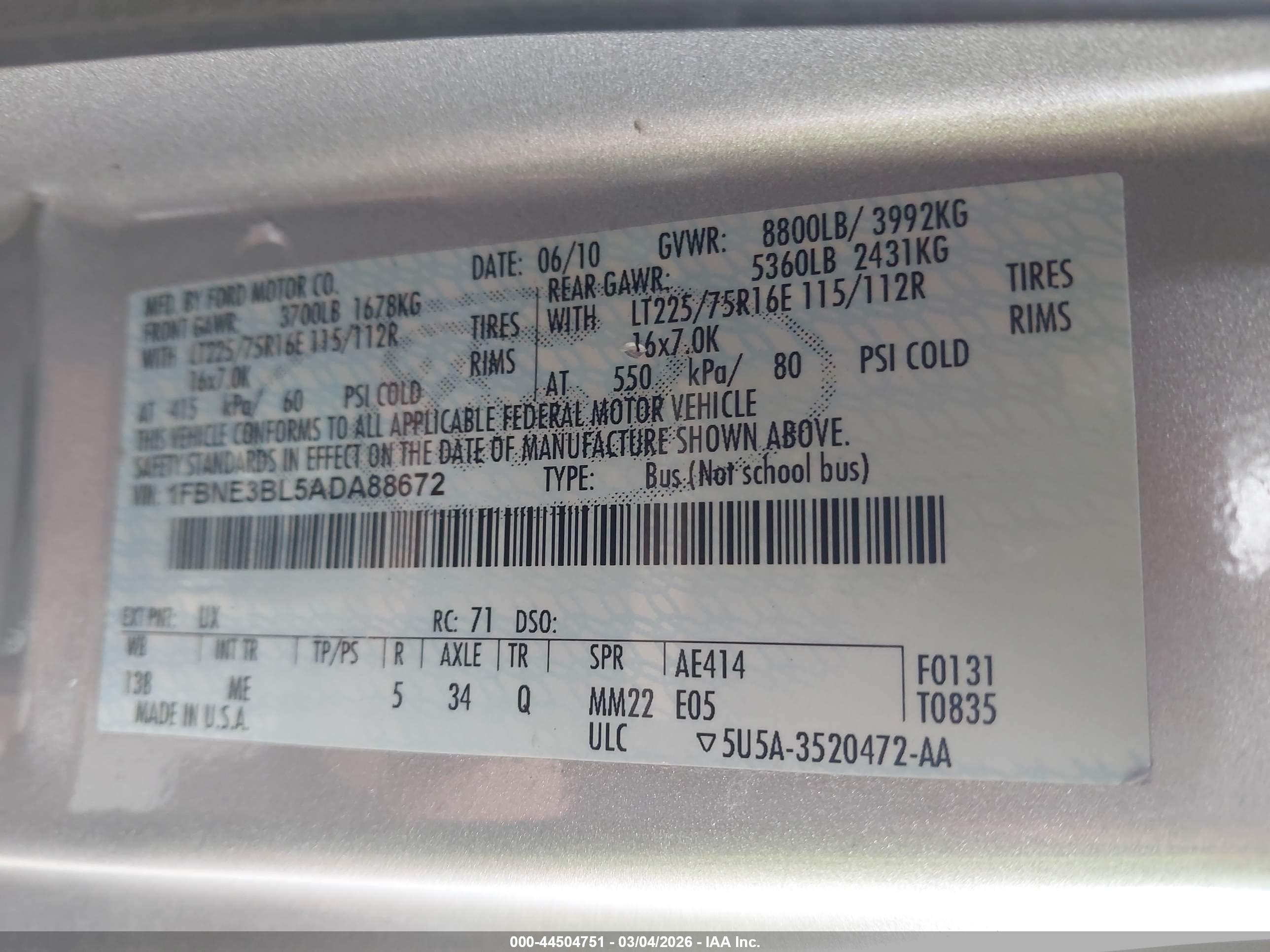 FORD E-350 image 9