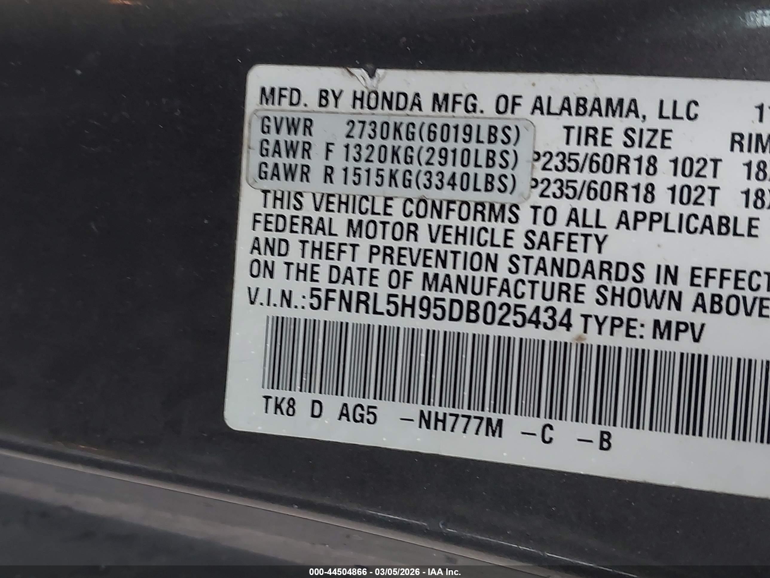 HONDA ODYSSEY image 9