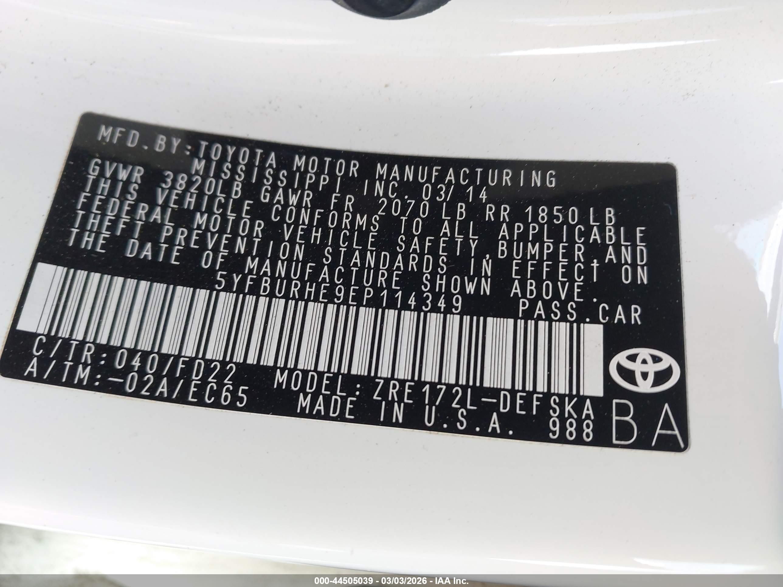 TOYOTA COROLLA image 9