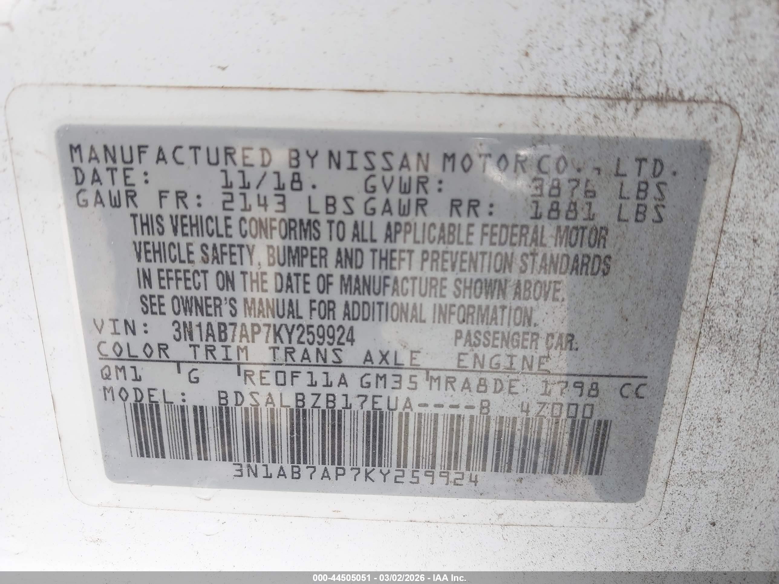 NISSAN SENTRA image 9