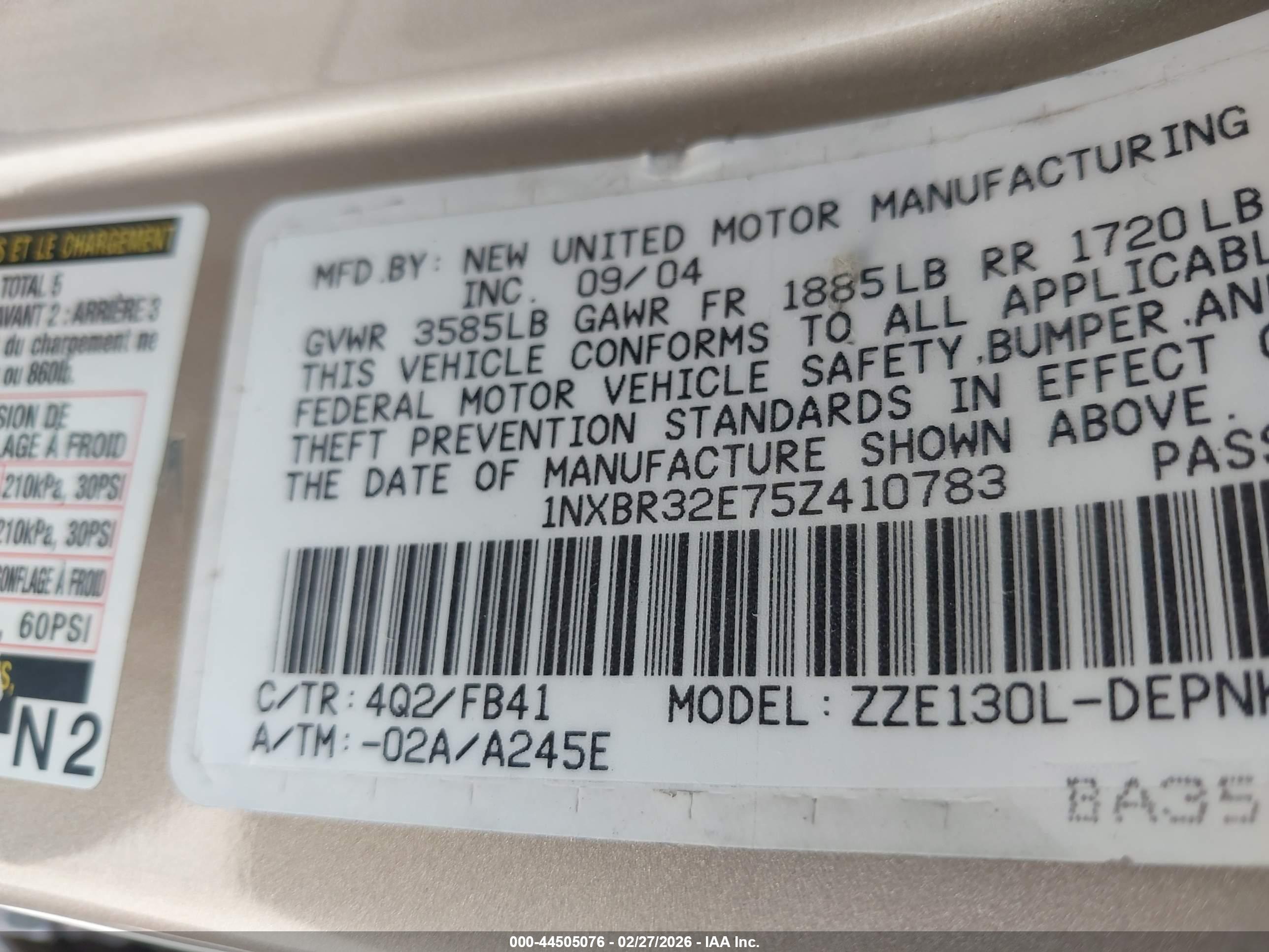 TOYOTA COROLLA image 9