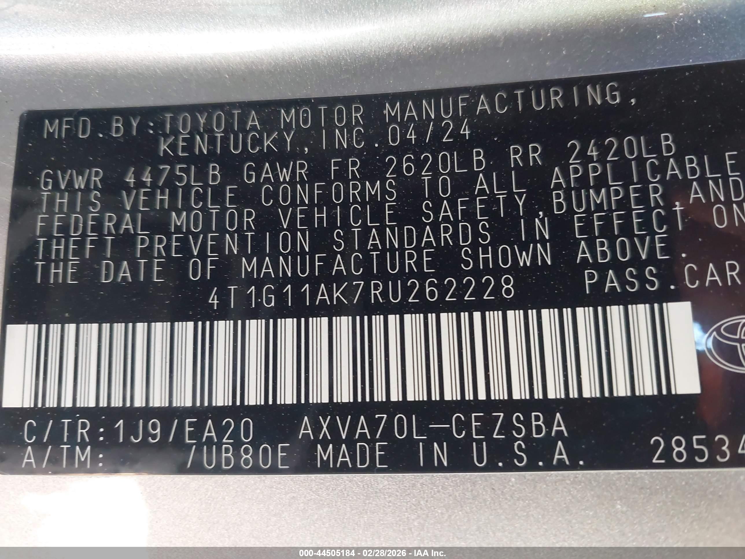 TOYOTA CAMRY image 9