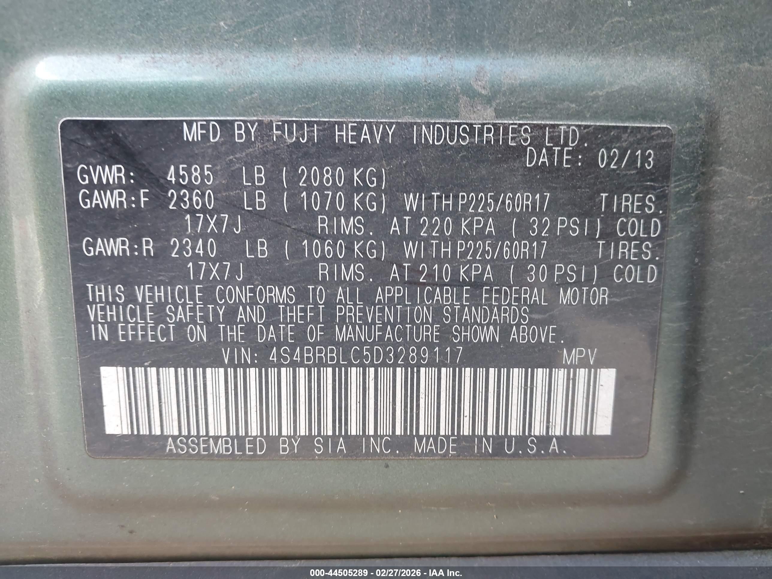 SUBARU OUTBACK image 9
