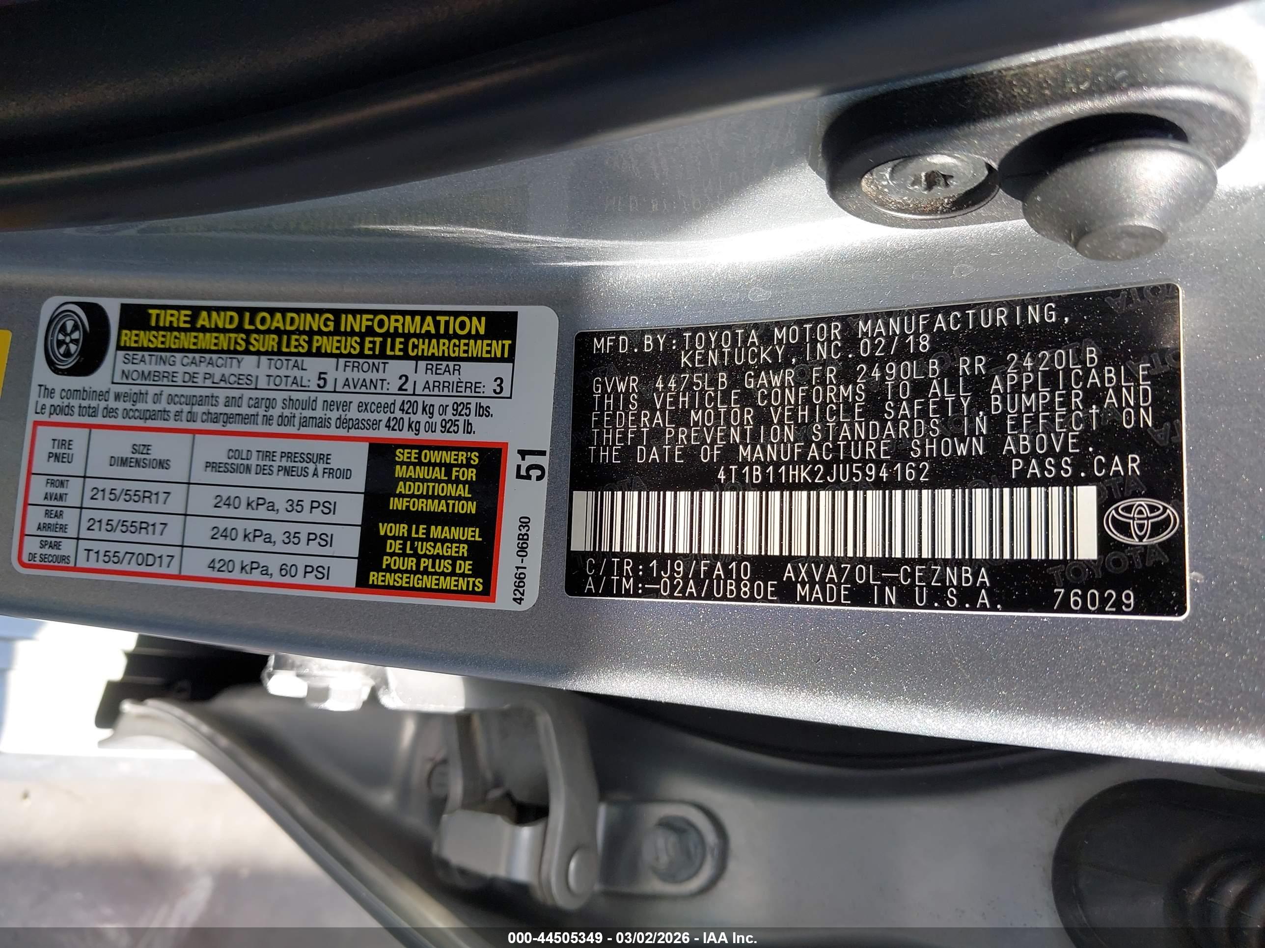 TOYOTA CAMRY image 9