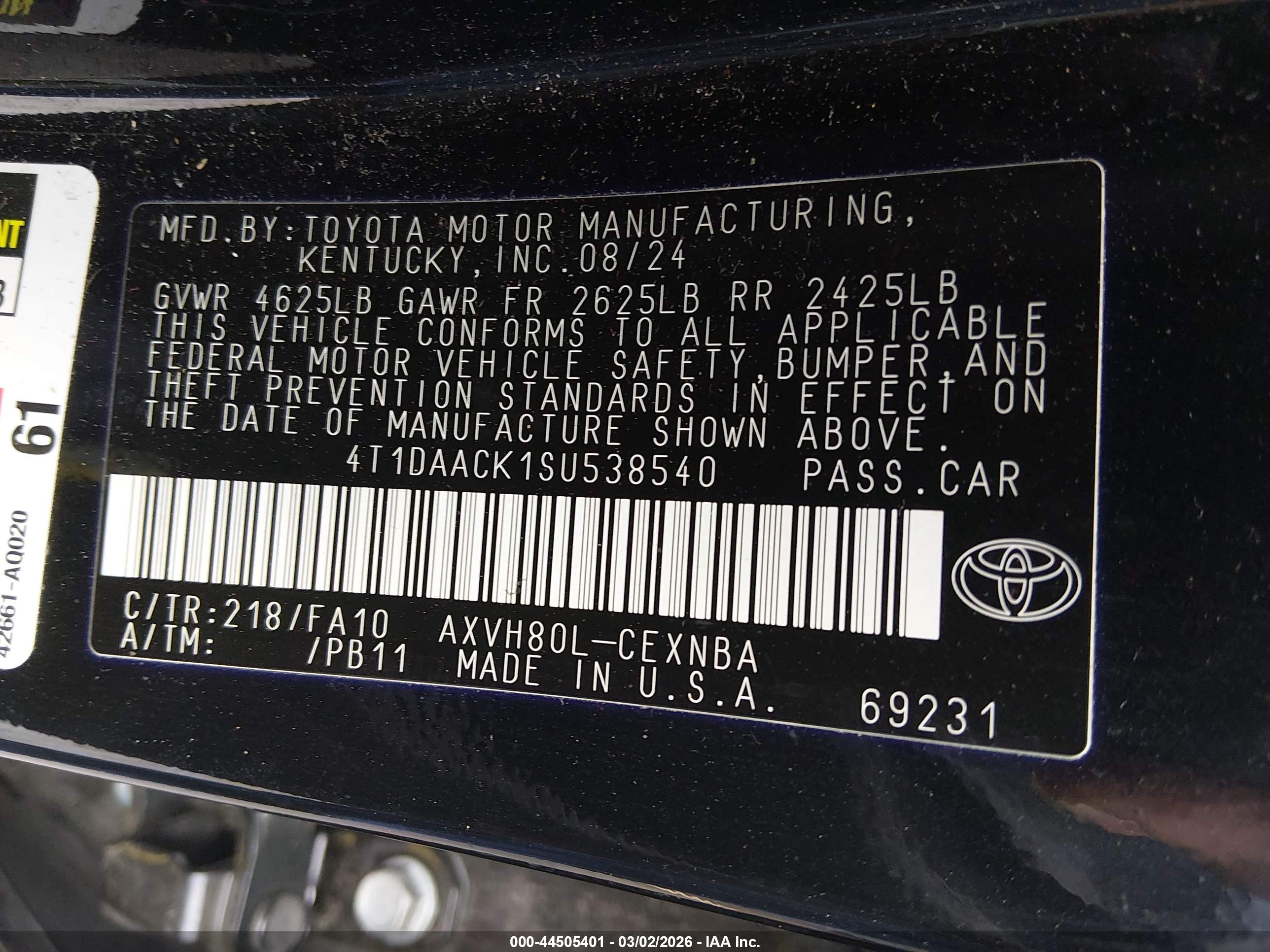 TOYOTA CAMRY image 9